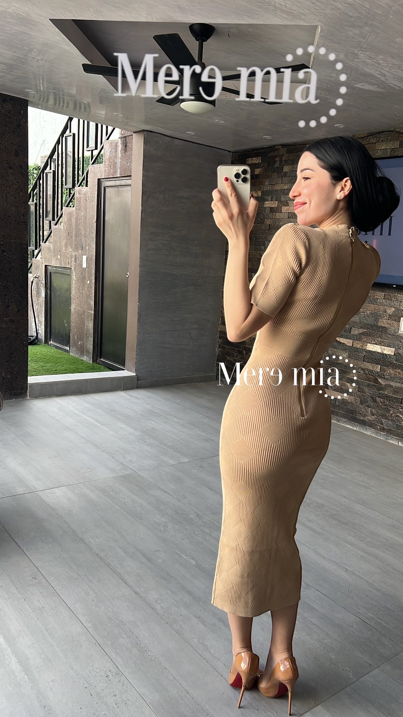 Vestido moka rayado V