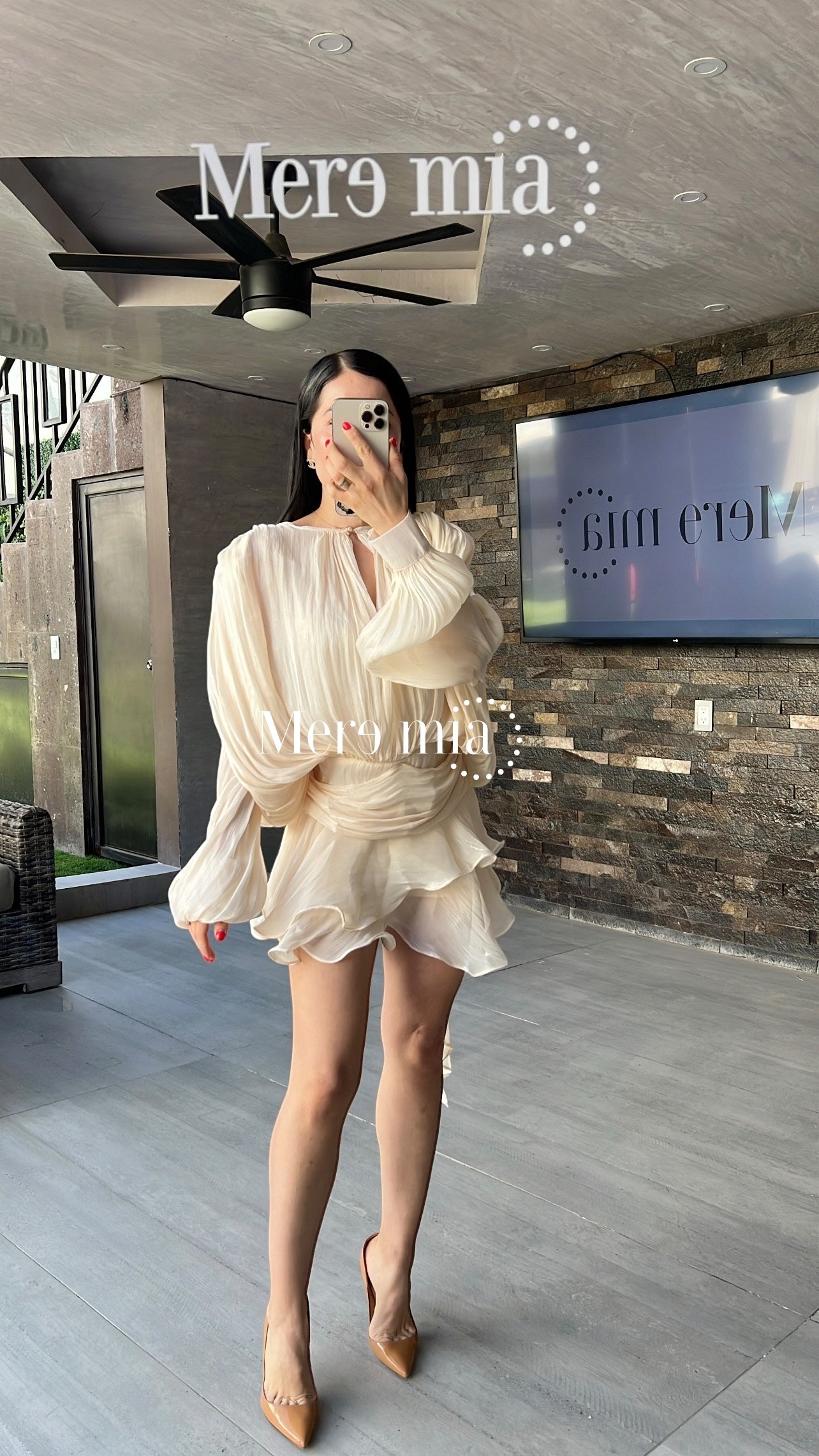 Vestido ivory olanes