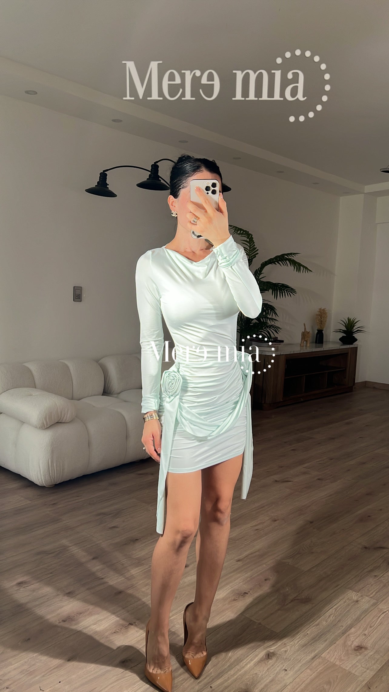 Vestido aqua flores ml