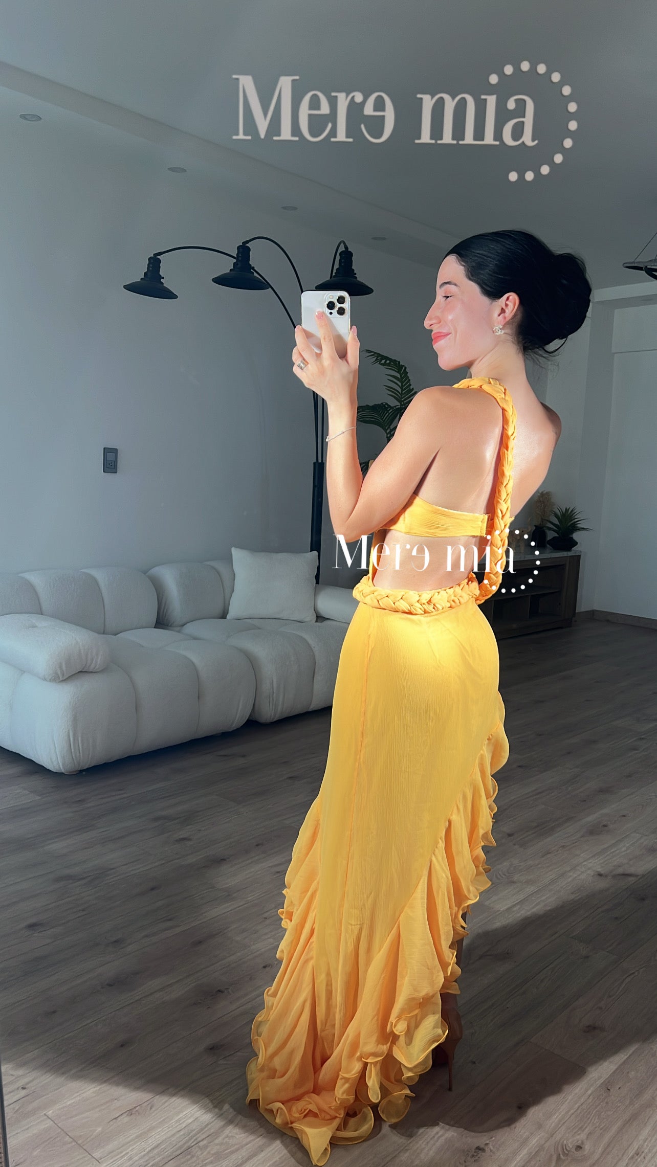 Vestido mostaza esc asim