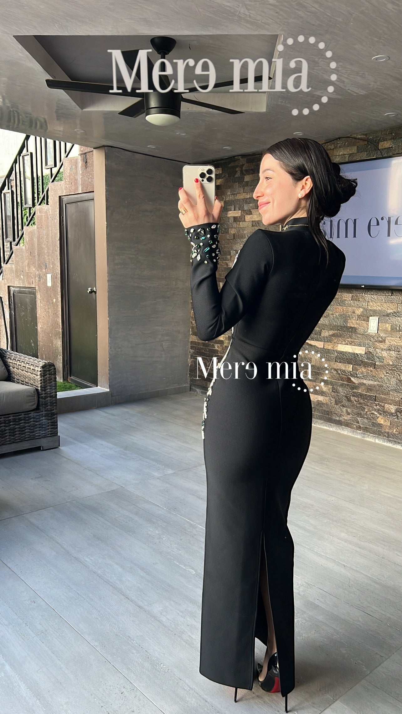 Vestido negro apl ray