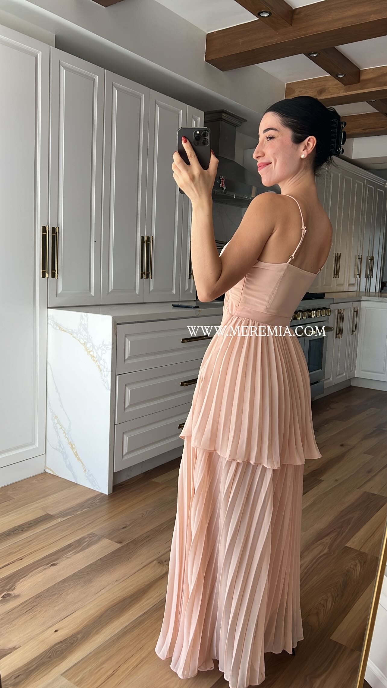Vestido mariposa plisado