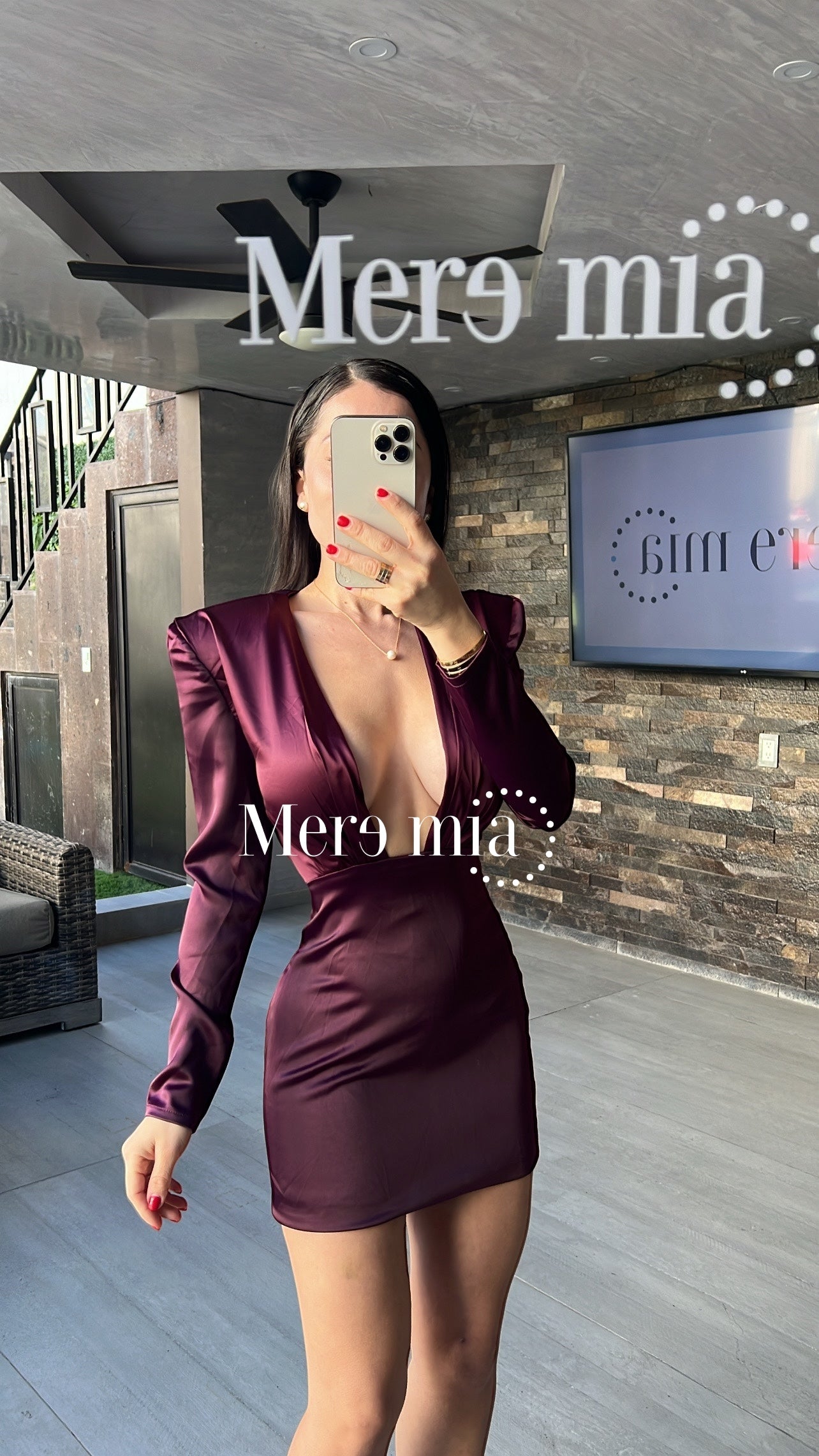 Vestido tinto V ml