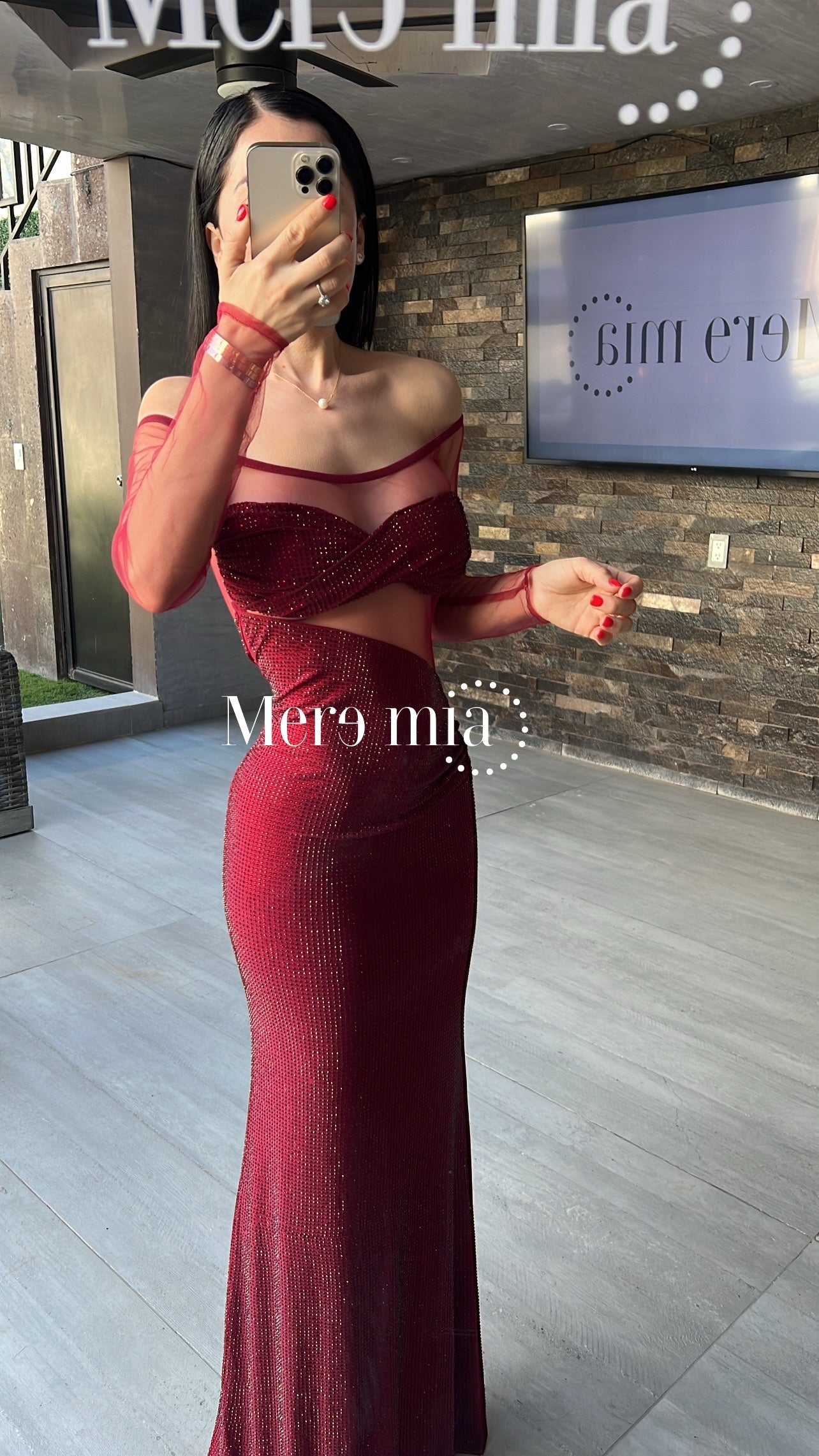 Vestido rojo puntos ml