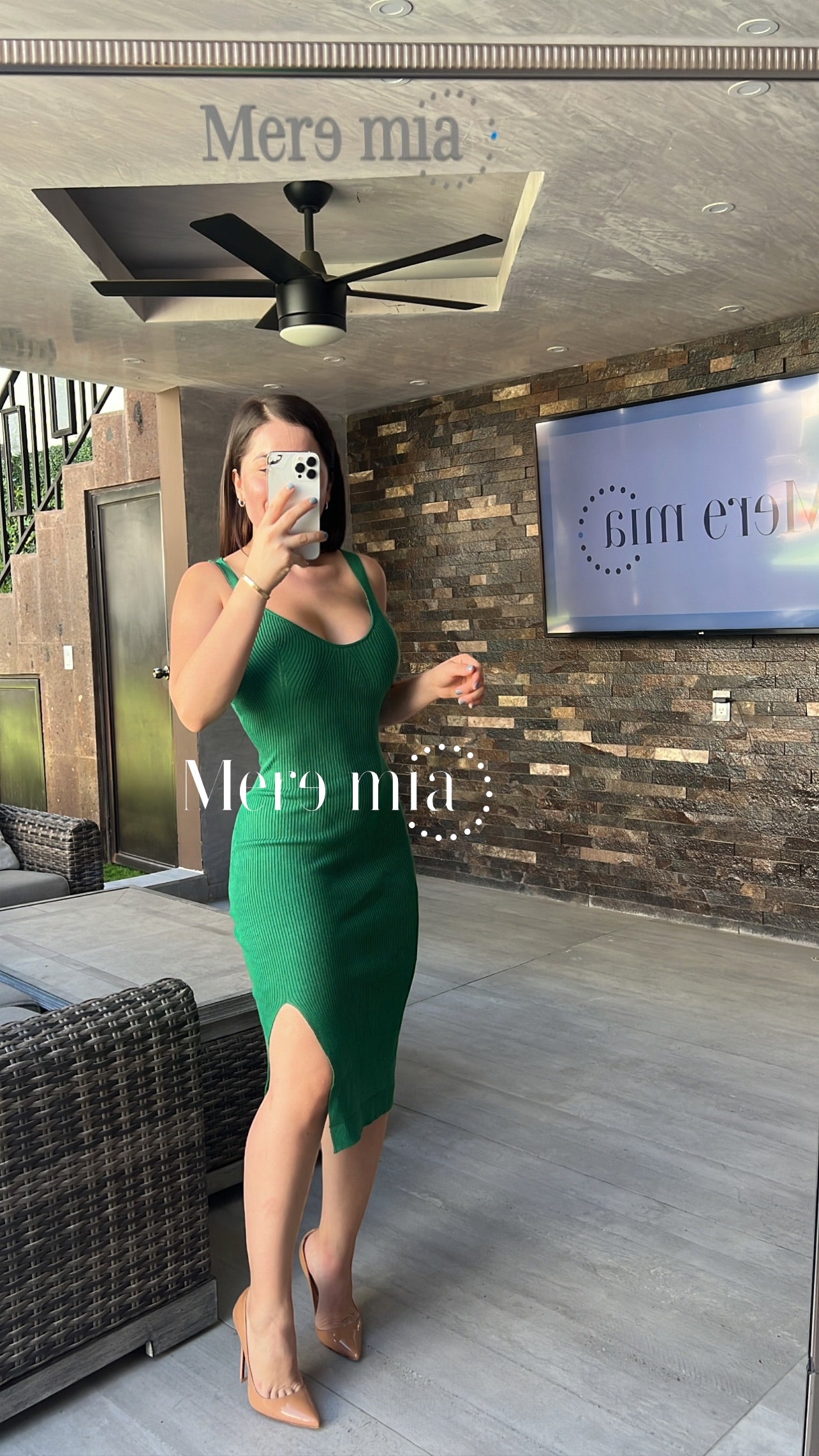 Vestido verde tirantes