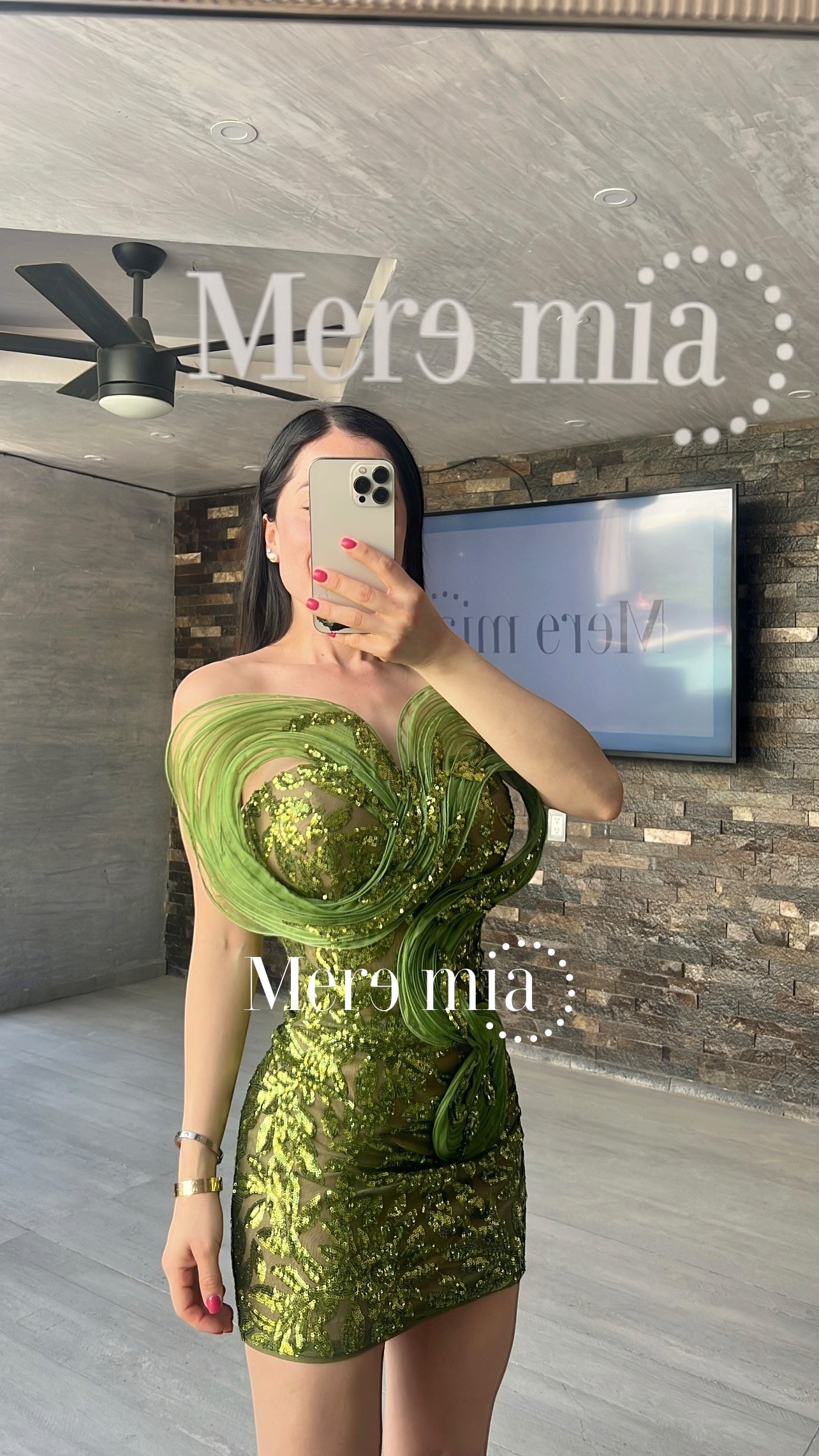 Vestido verde tul