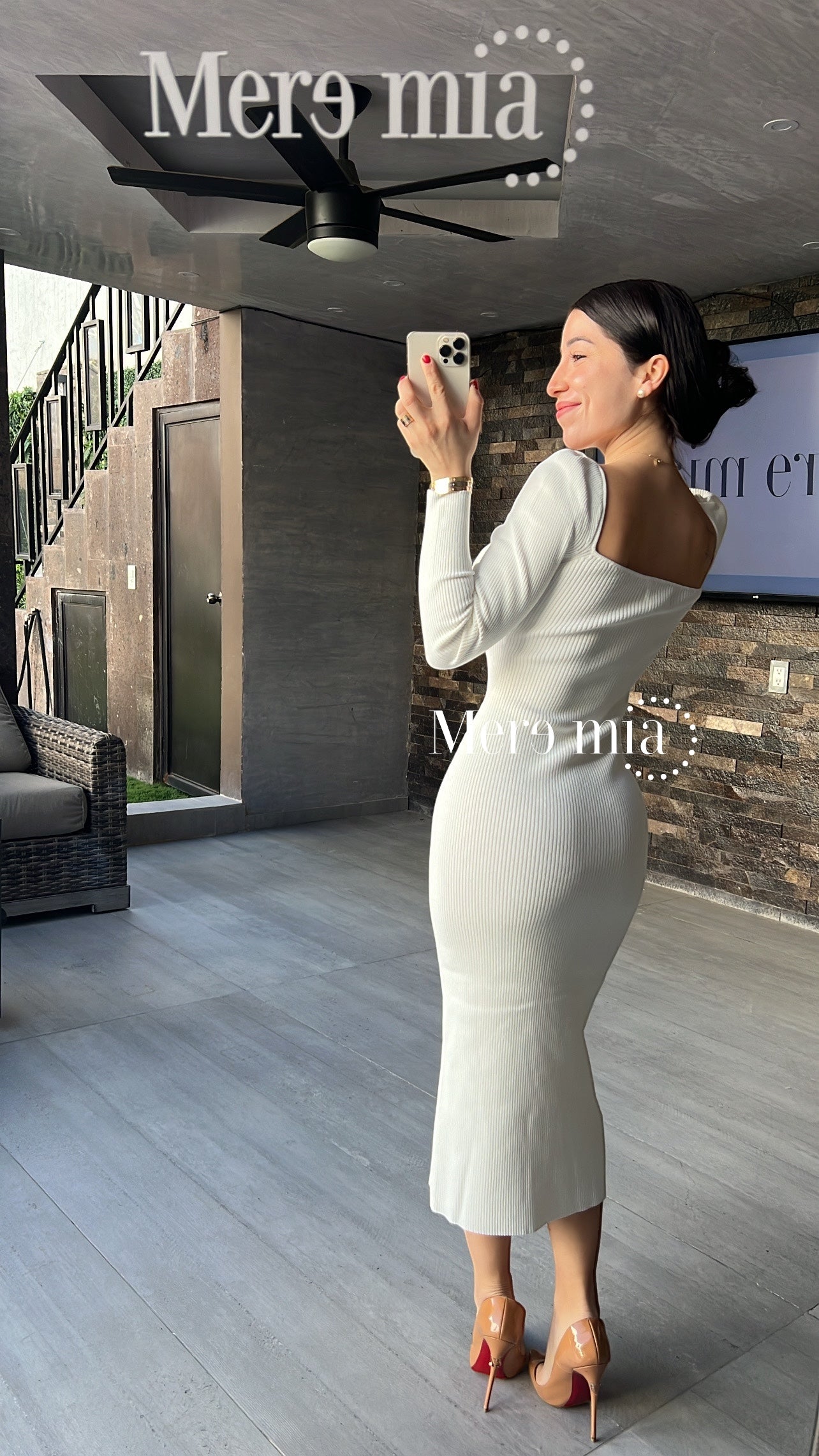 Vestido blanco botones dor