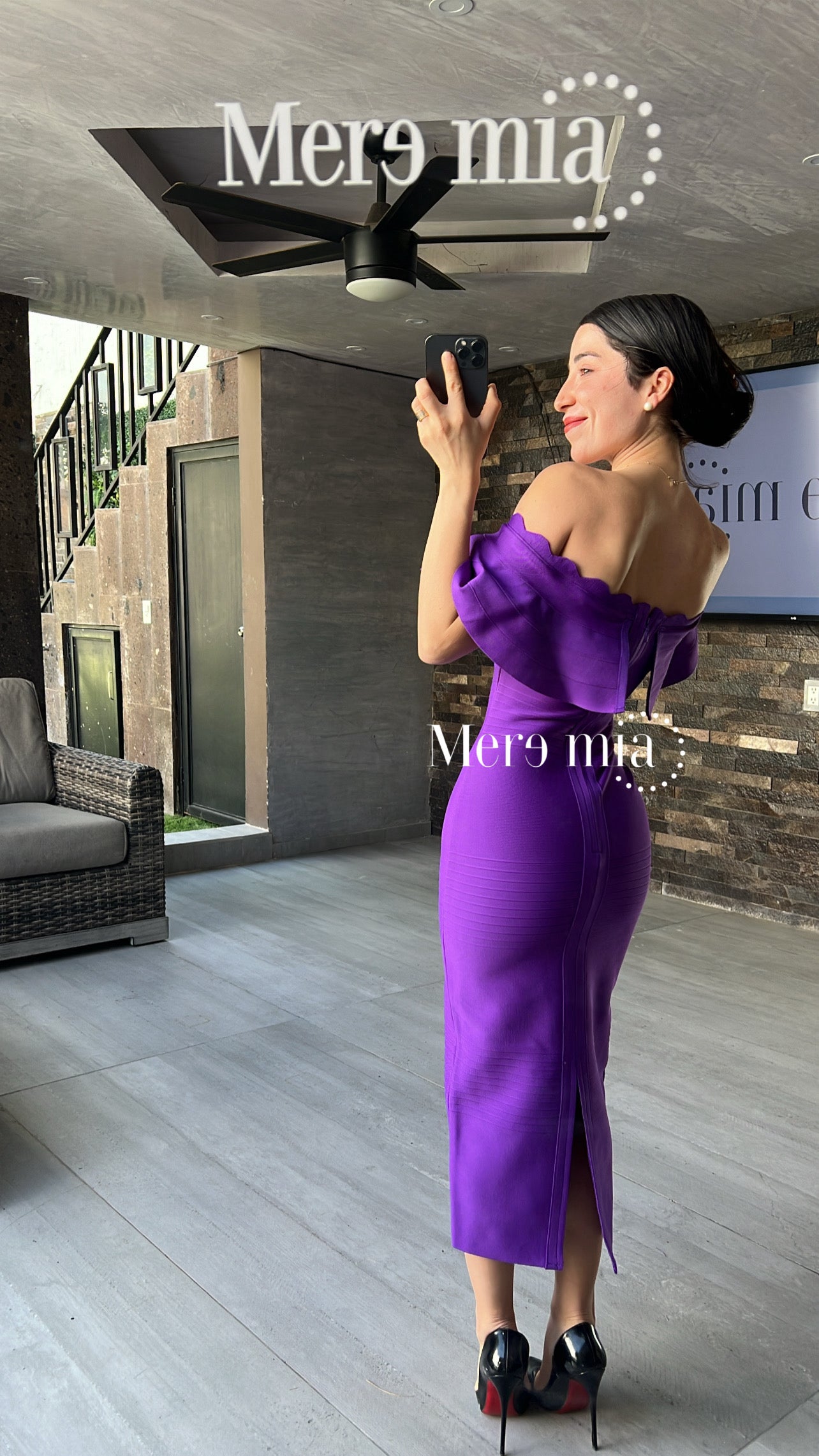 Vestido olan Ruff hombros
