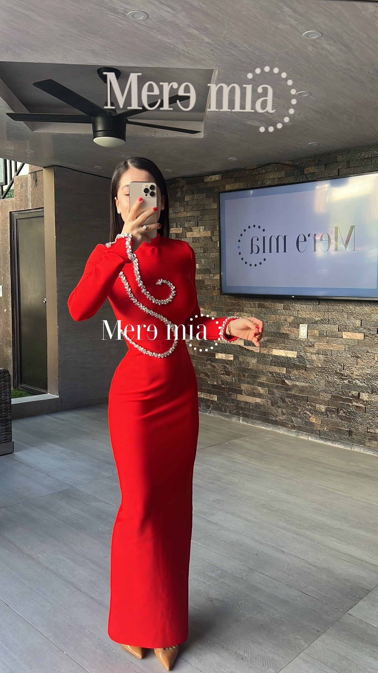 Vestido rojo apl vib