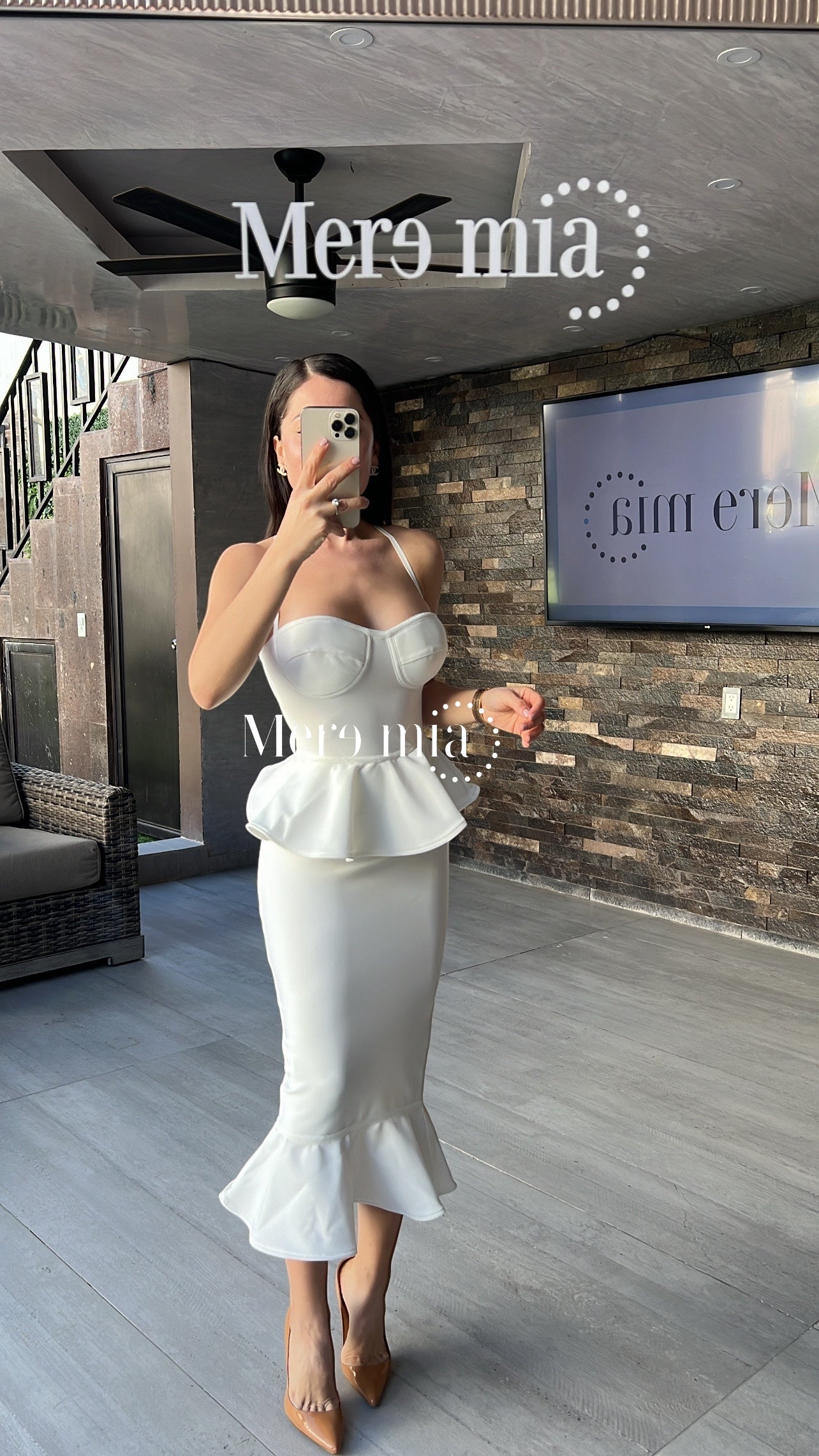 Vestido blanco copas