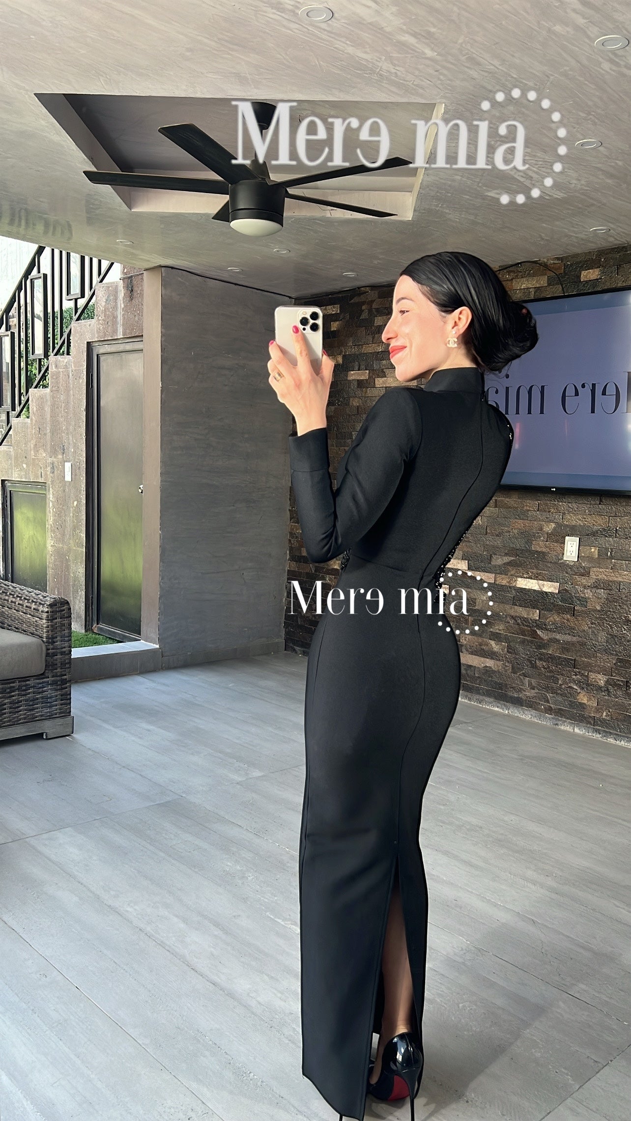 Vestido negro apl negras