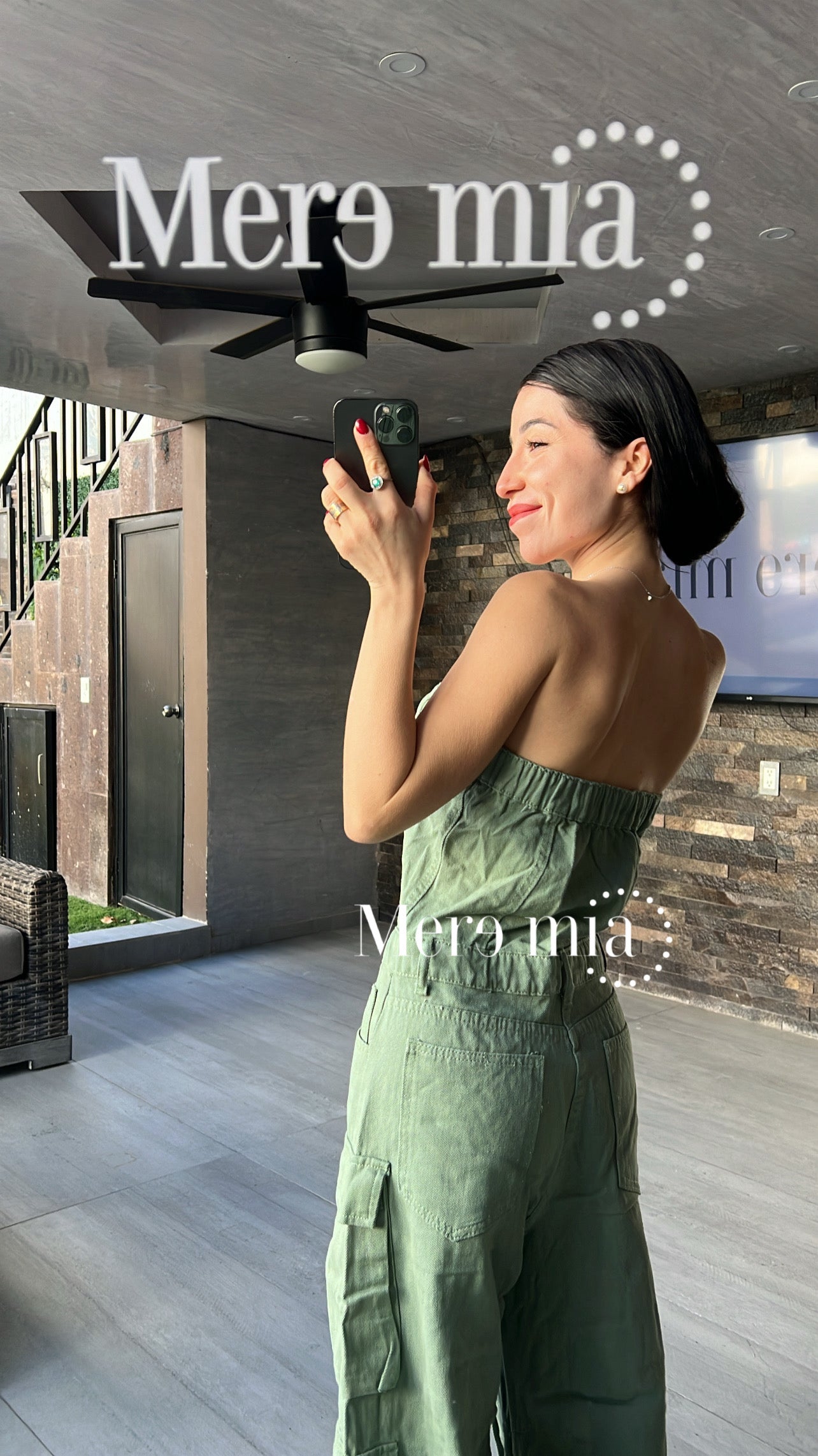 Jumpsuit mezclilla verde