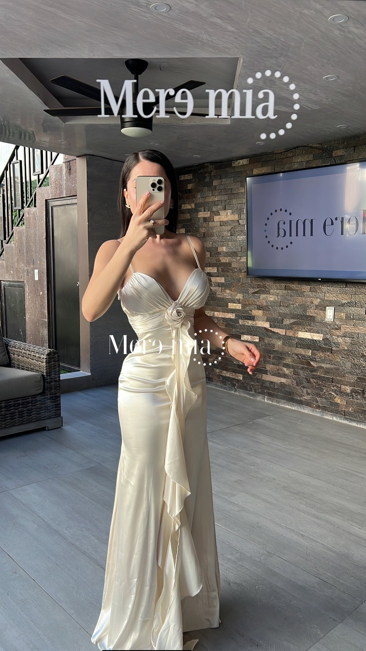 Vestido perla sat flor