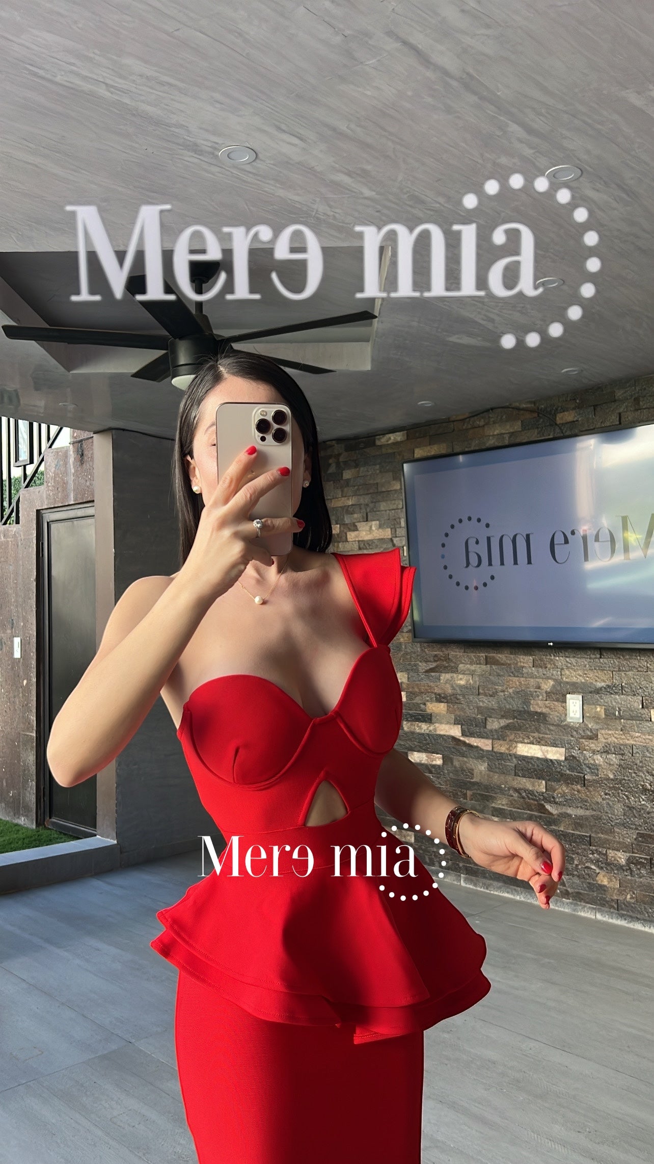 Vestido rojo esc hombro