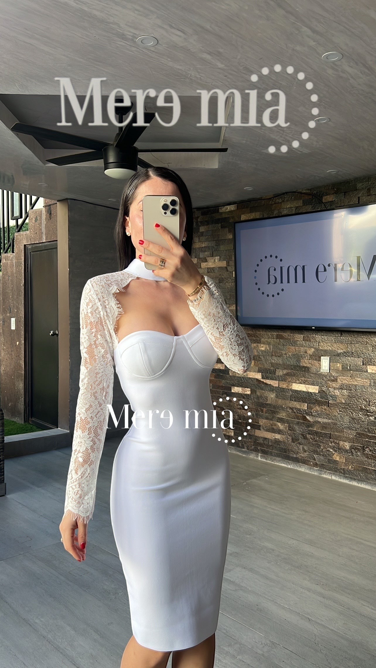 Vestido blanco copas