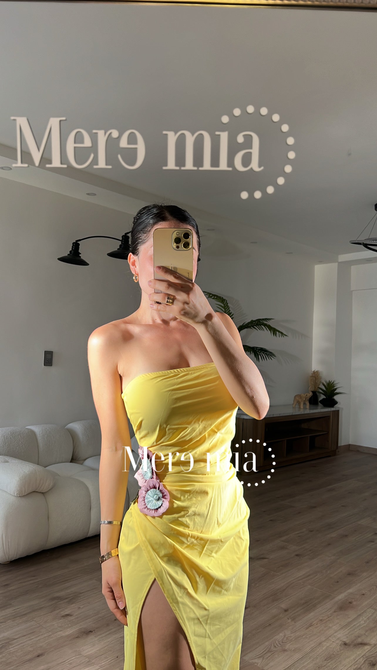 Vestido amarillo flor