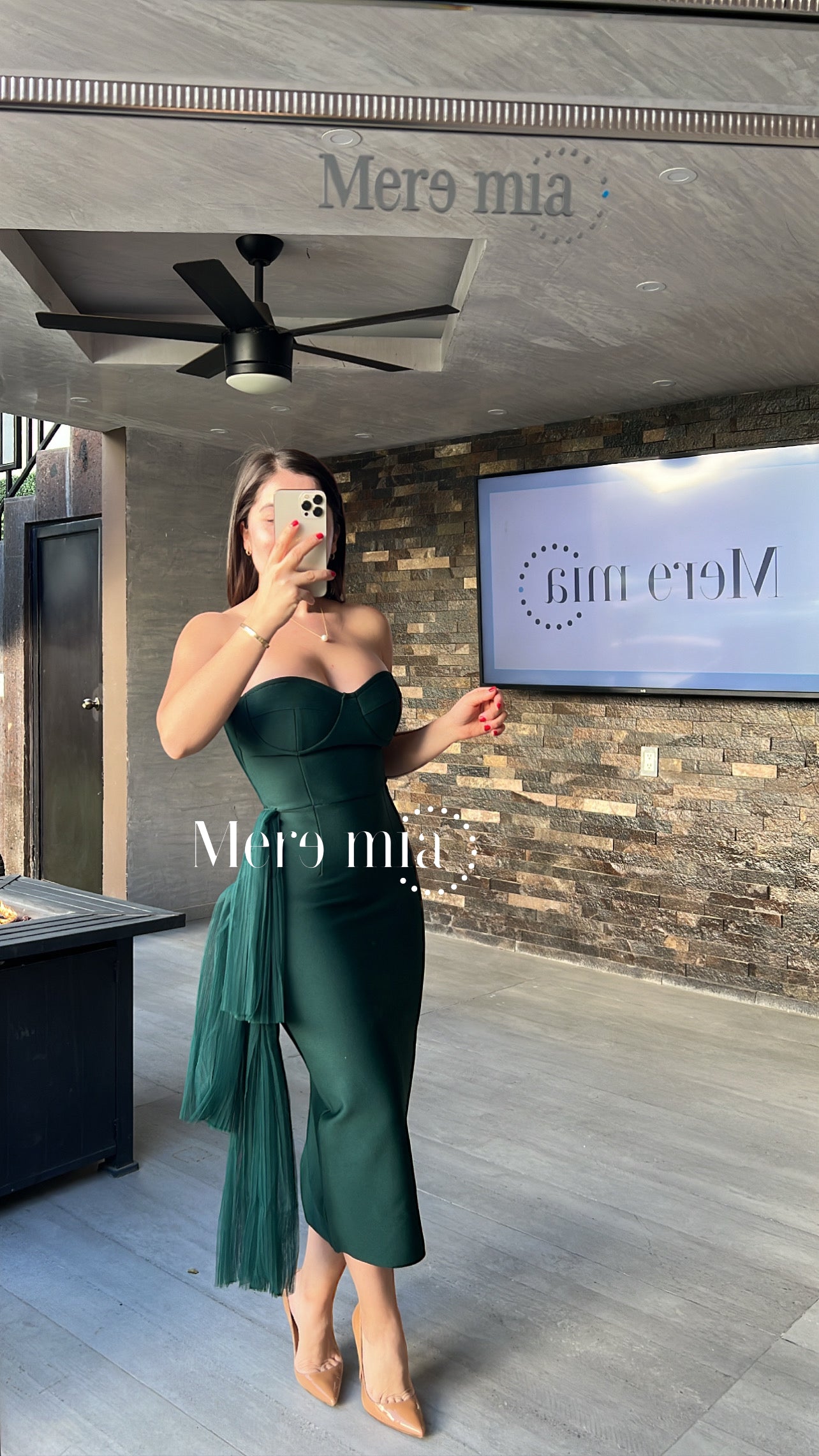 Vestido verde tul