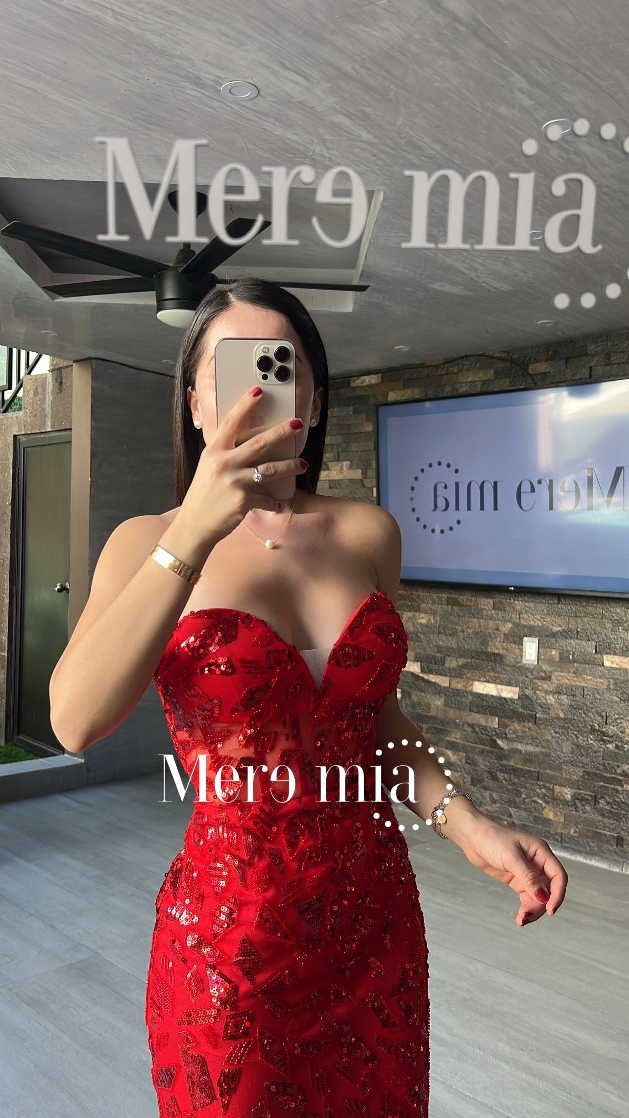 Vestido rojo strapples