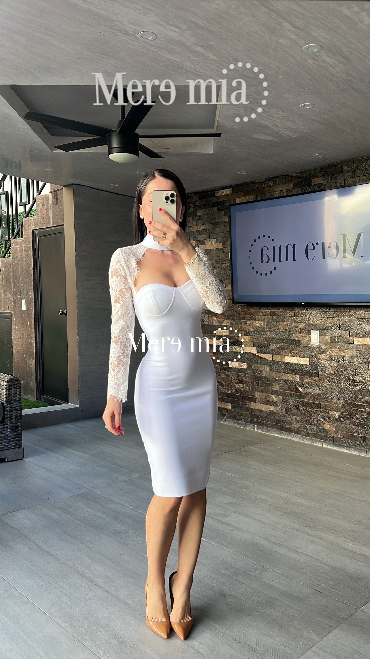 Vestido blanco copas