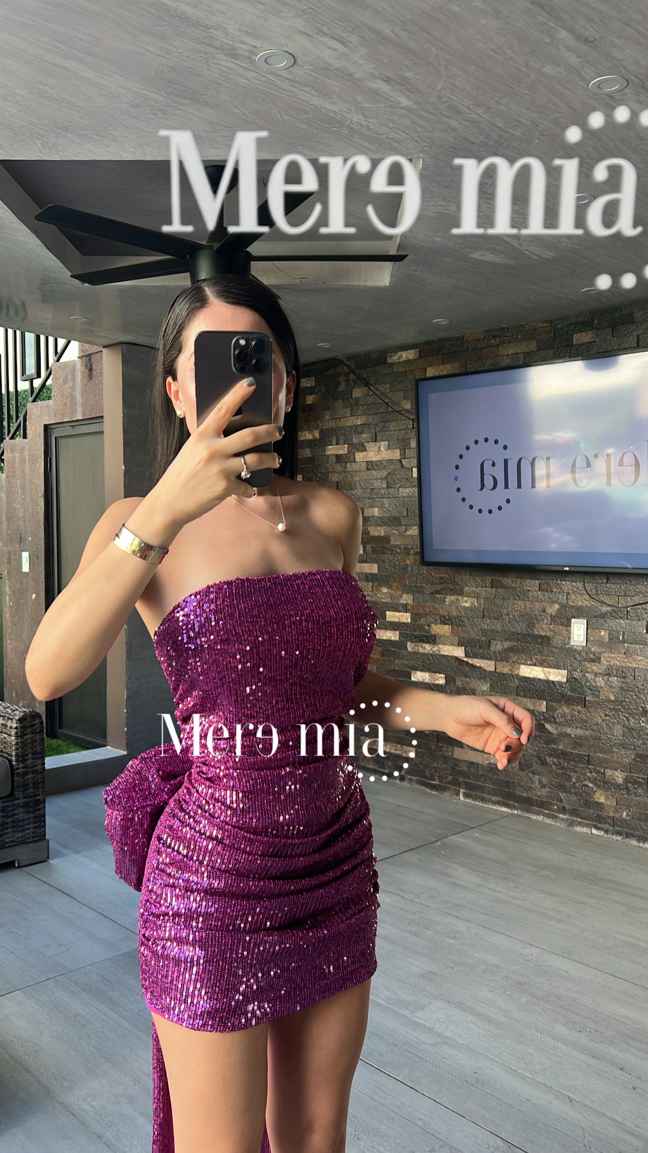 Vestido morado moño lent