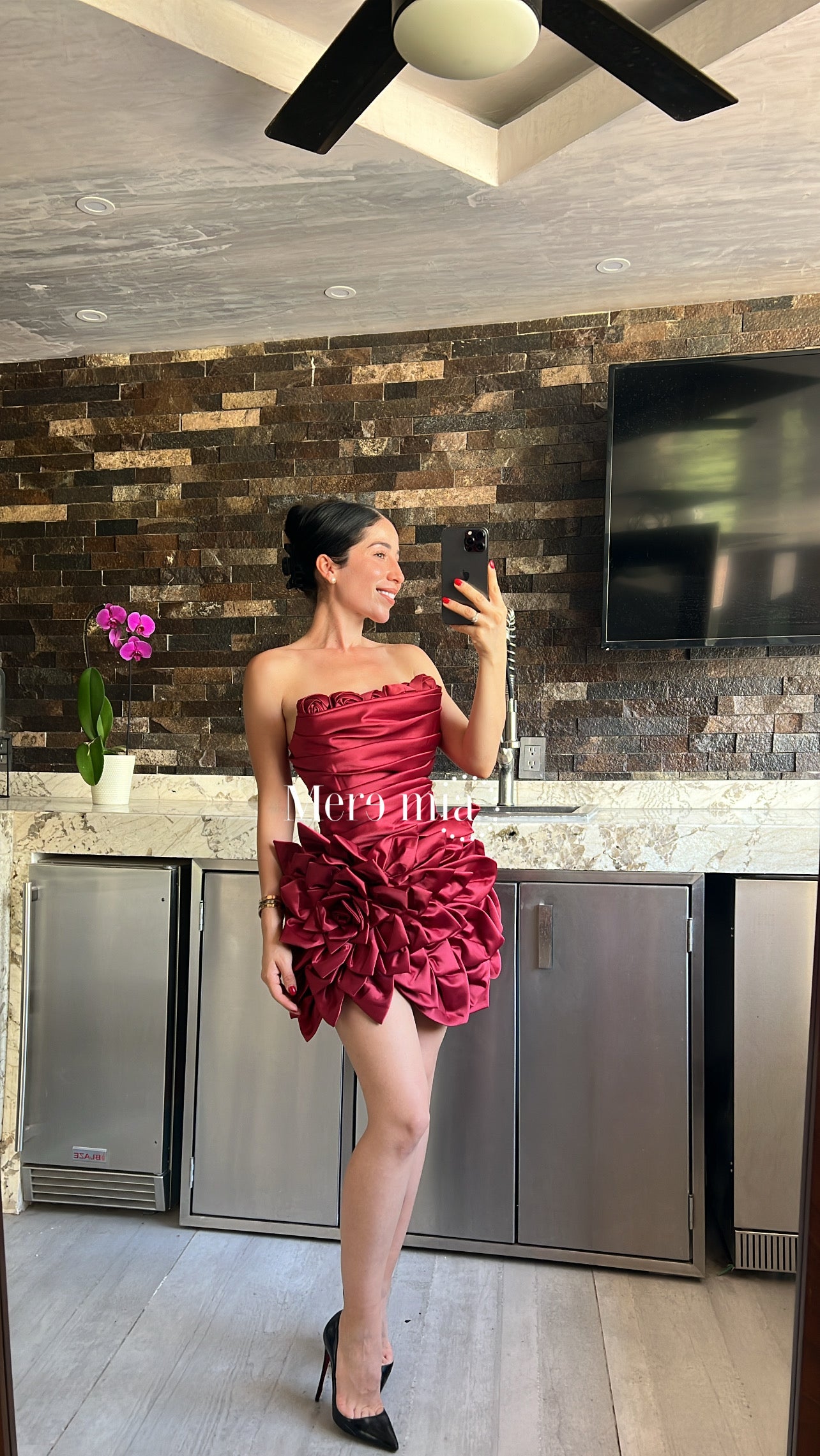 Vestido flor sat corto