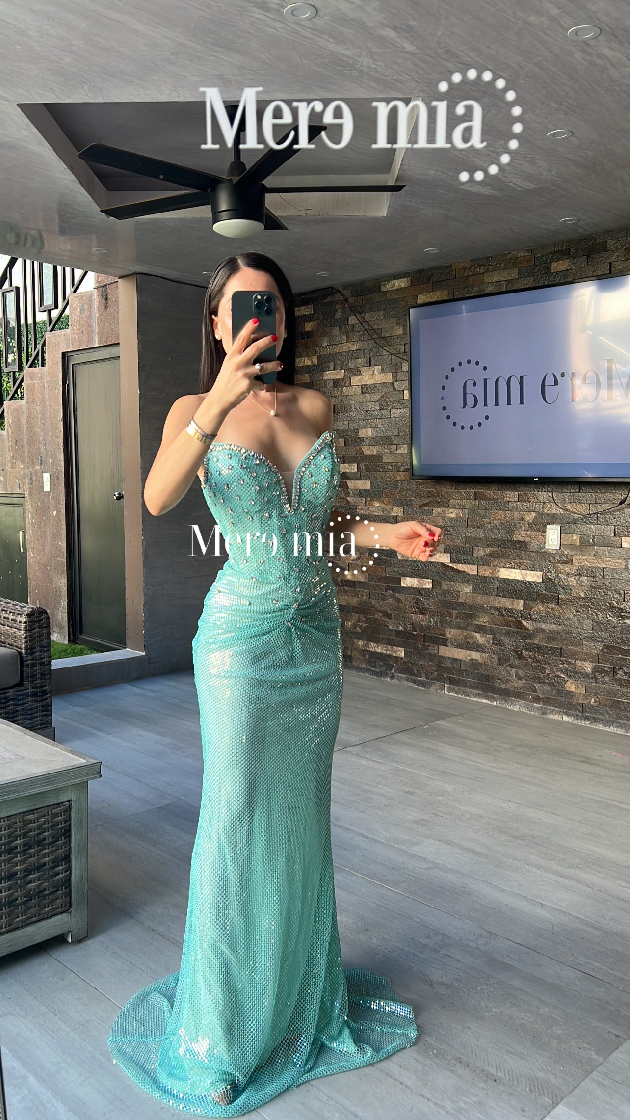 Vestido Aqua puntos apl