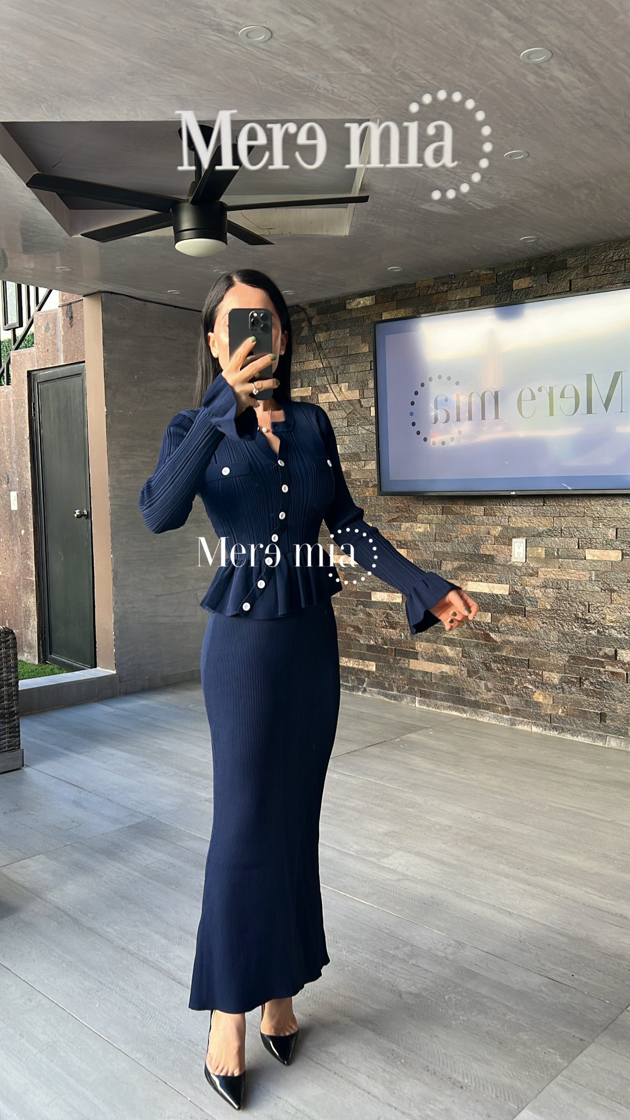 Conjunto azul marino olanes asim