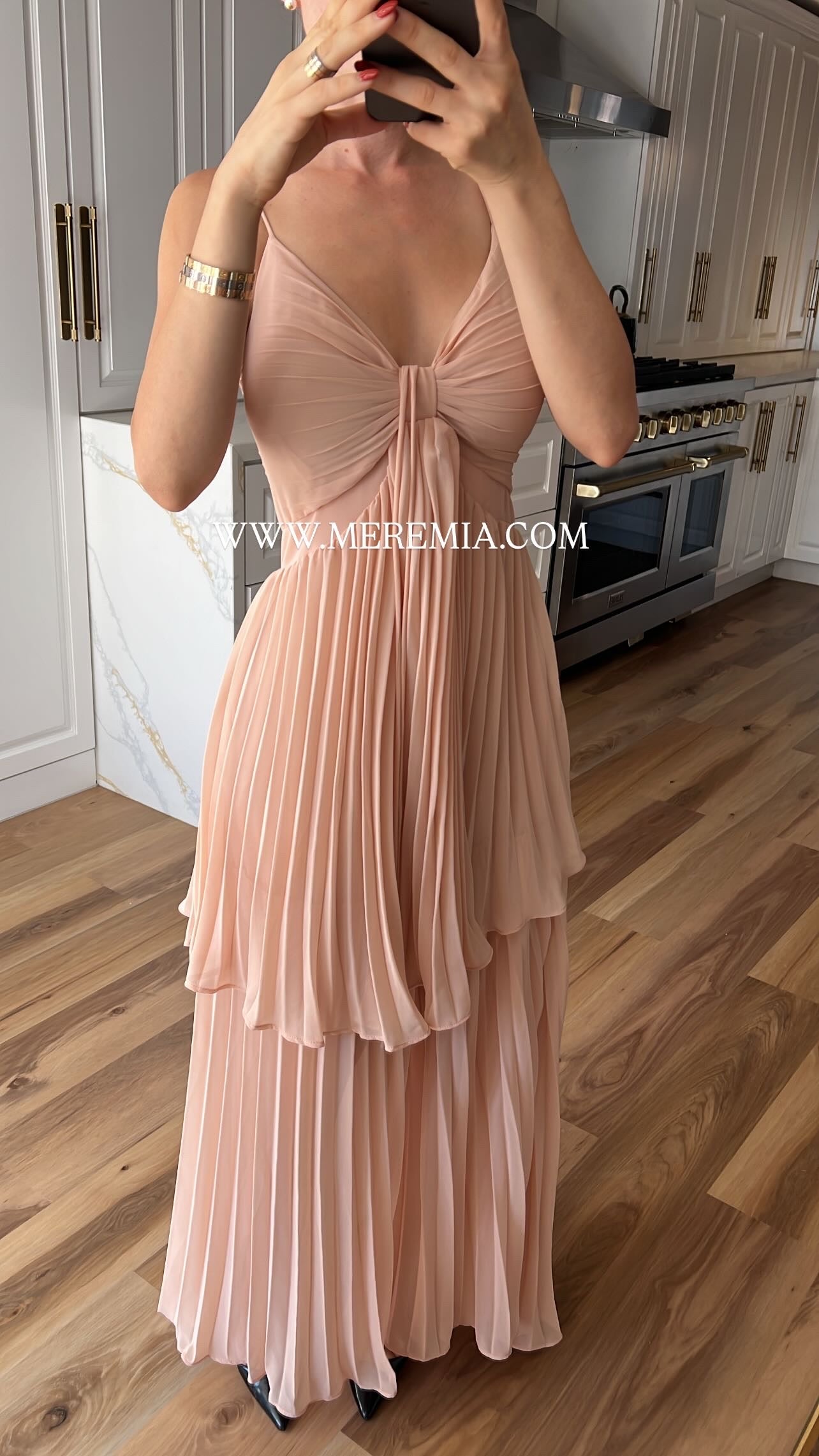 Vestido mariposa plisado