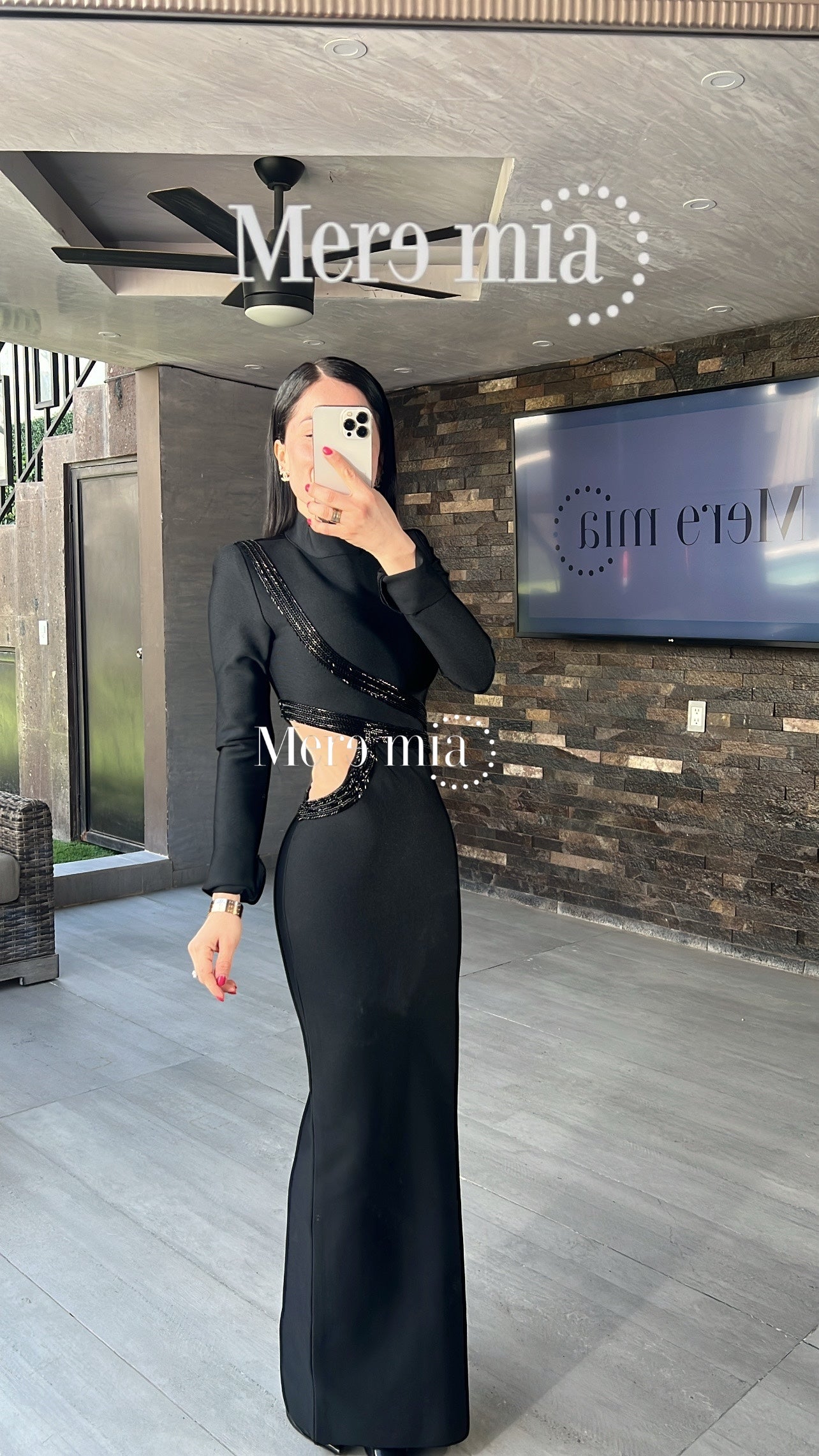 Vestido negro apl negras