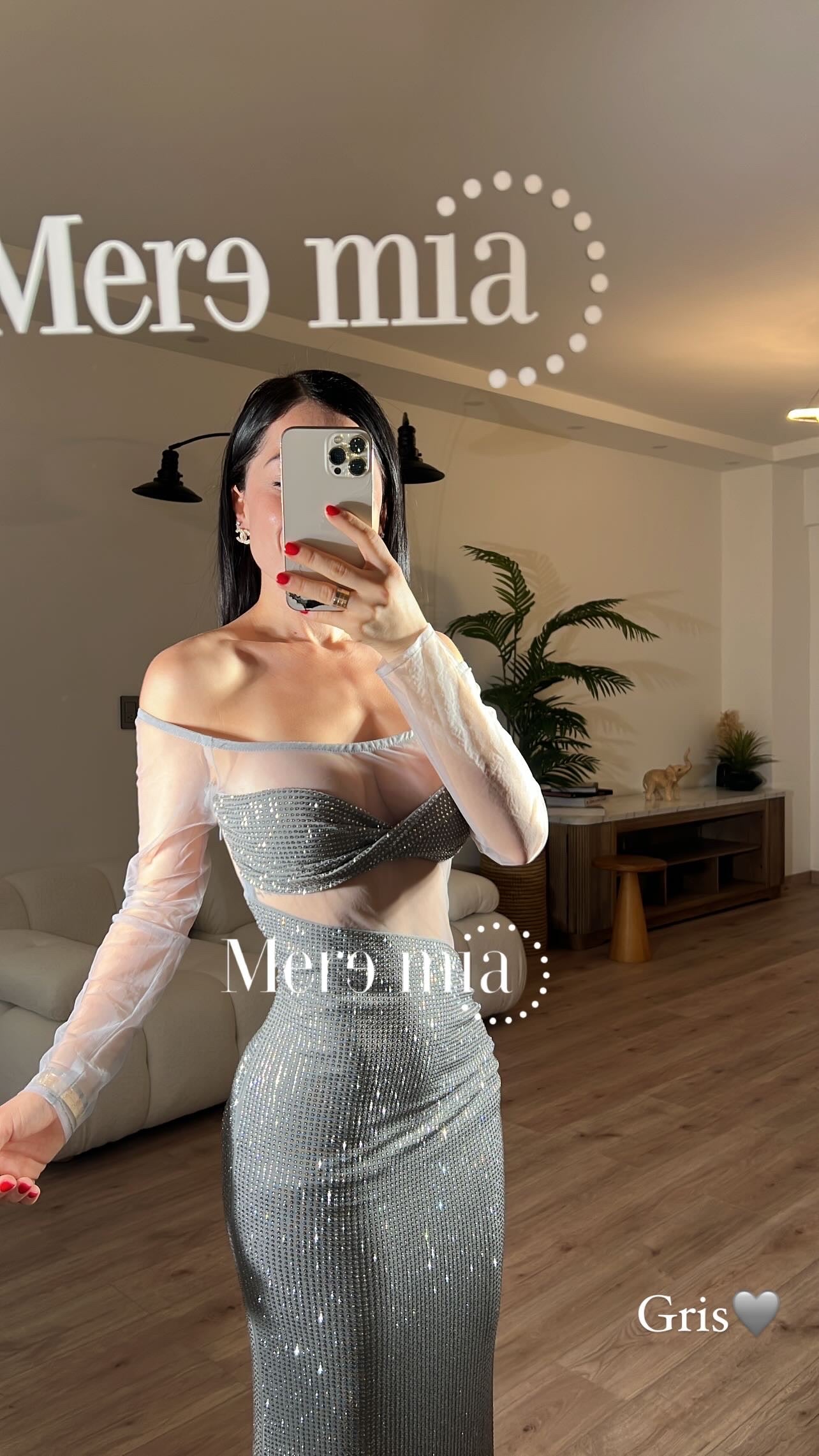 Vestido puntos malla ml