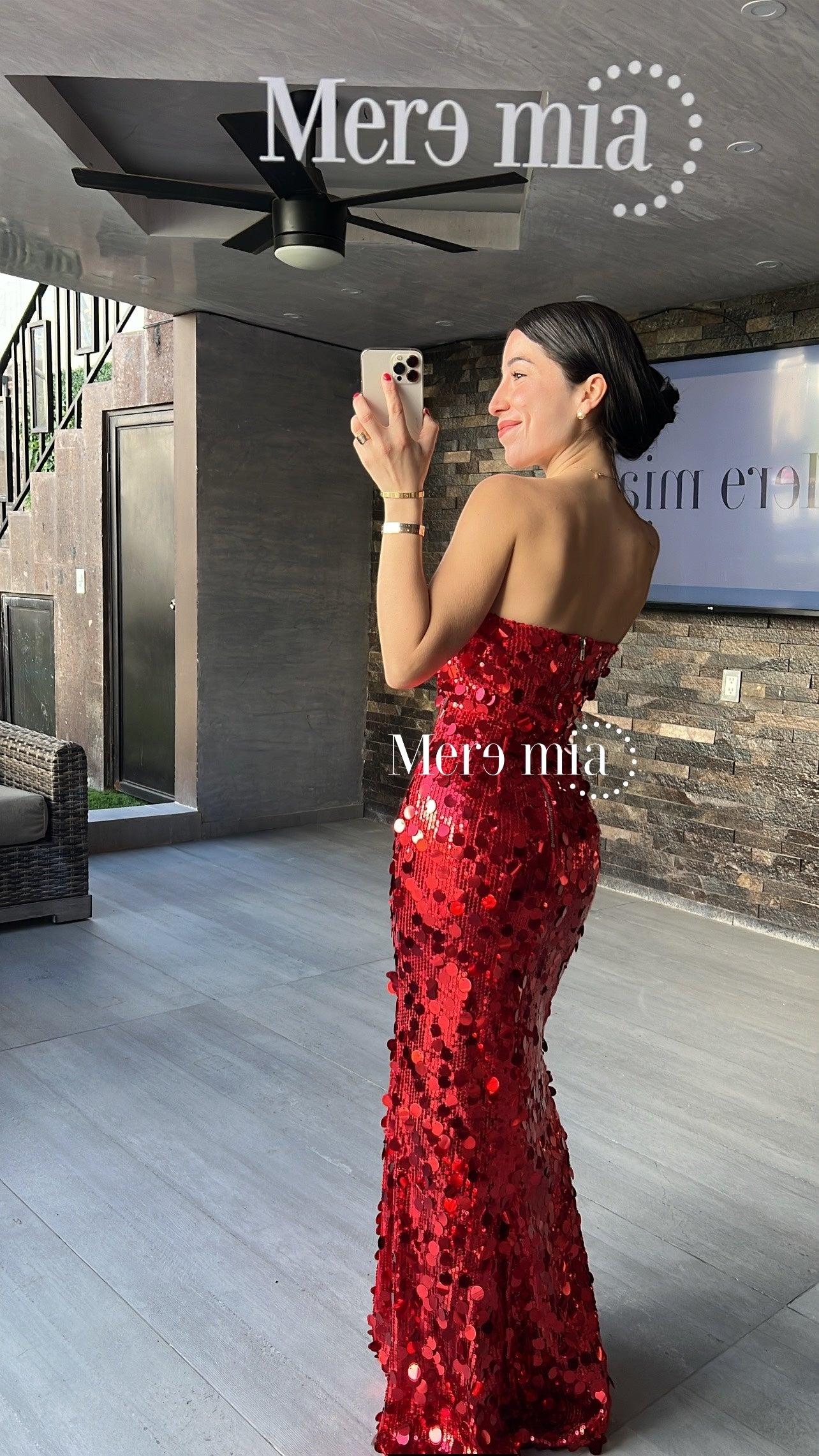 Vestido rojo lent circulo