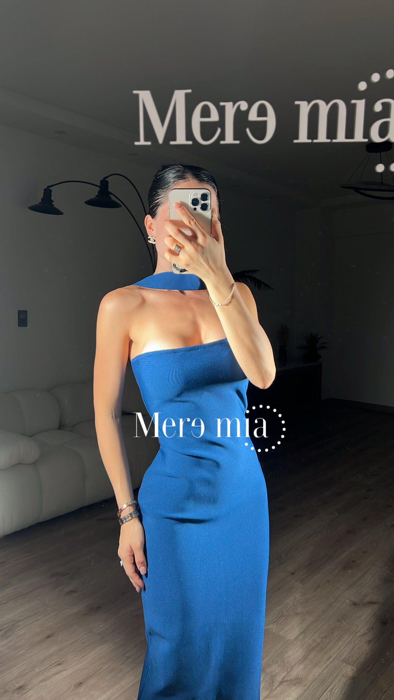 Vestido azul halter
