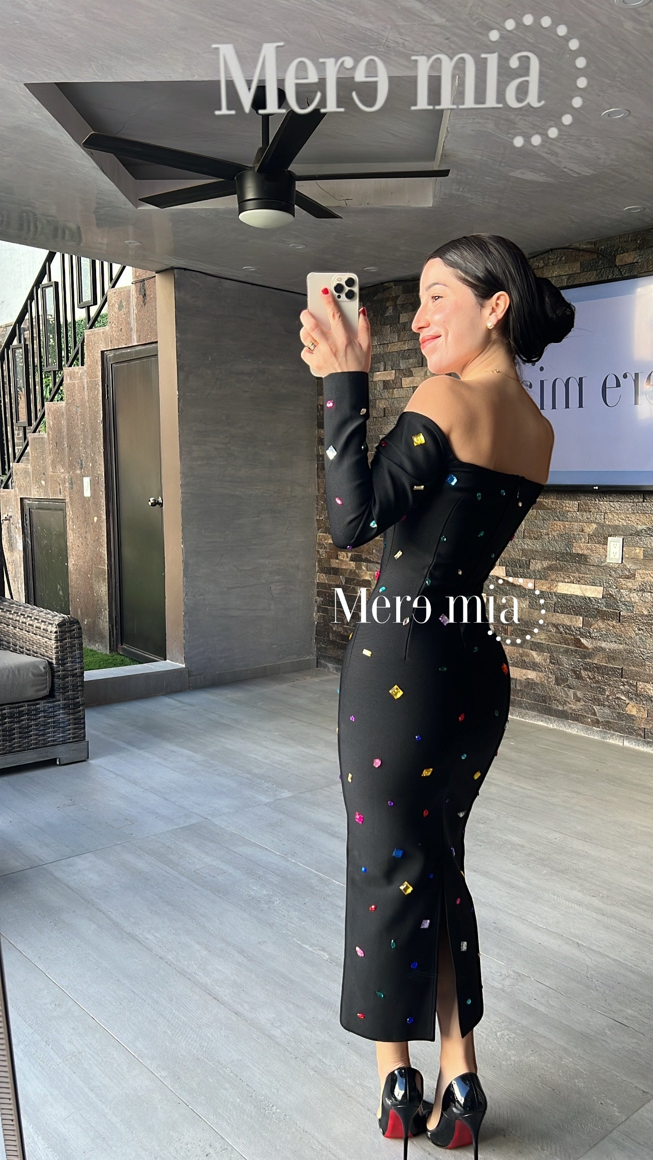 Vestido negro apl colores