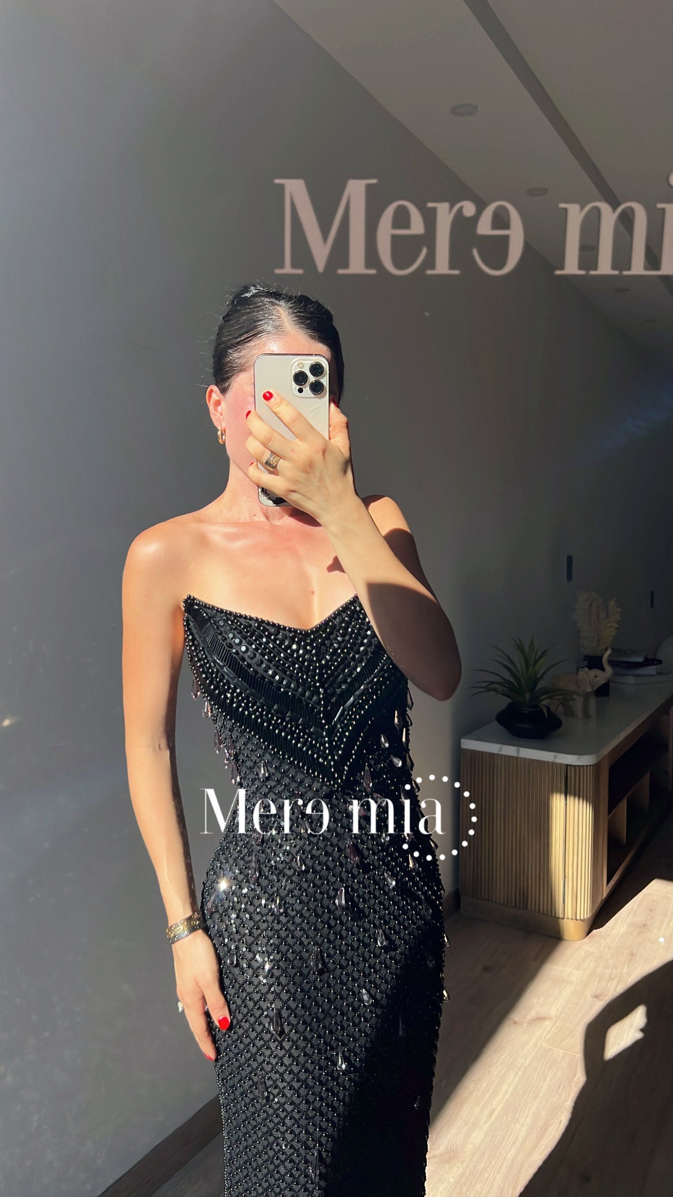 Vestido negro lent largo