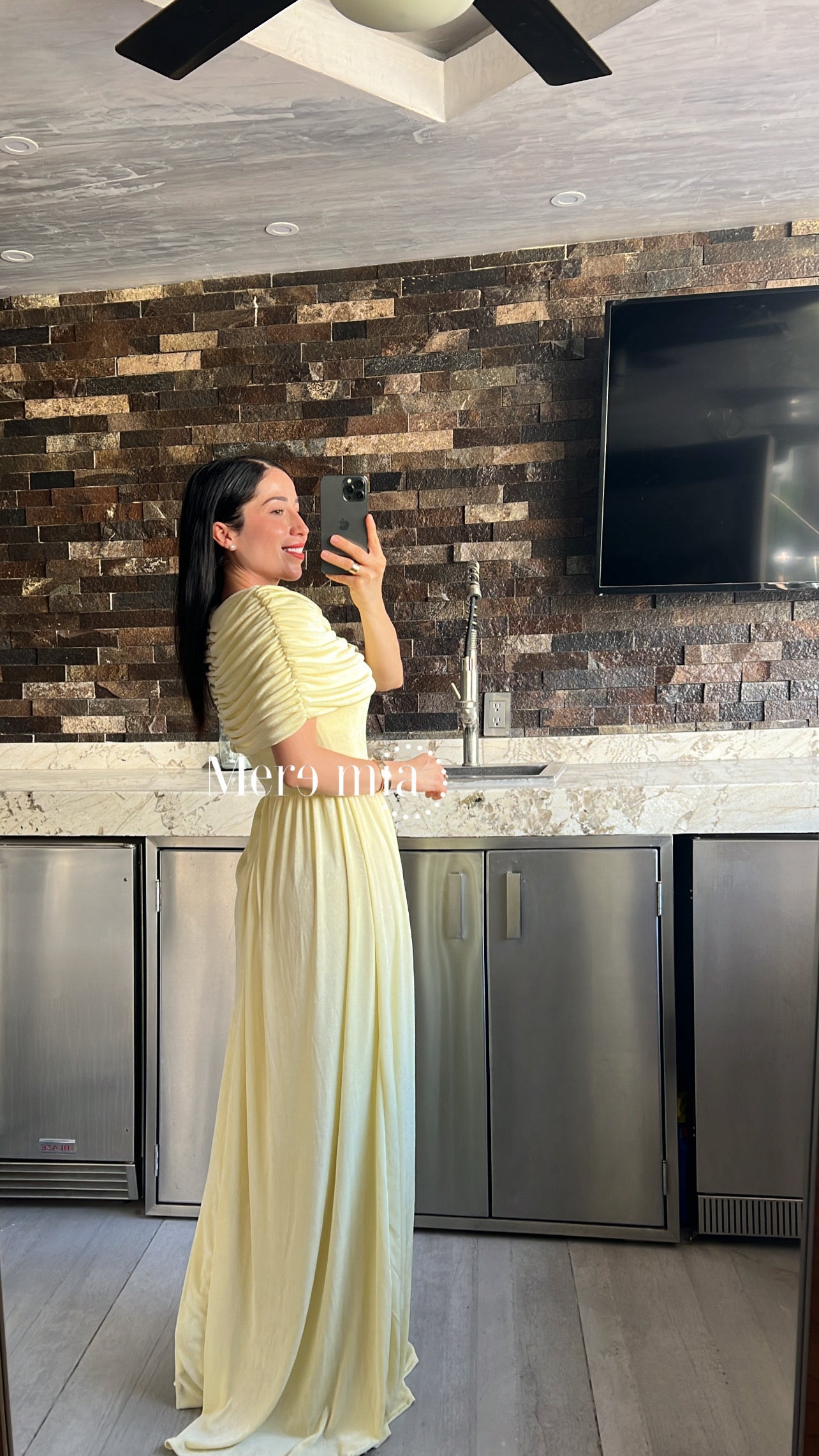 Vestido plisado ab liso