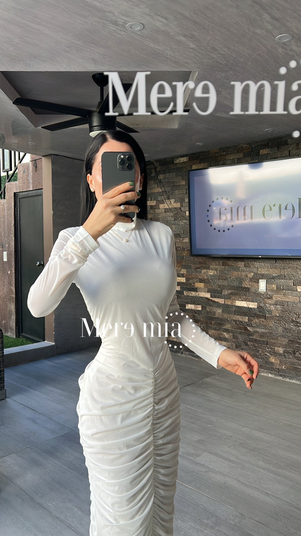 Vestido cuello draped