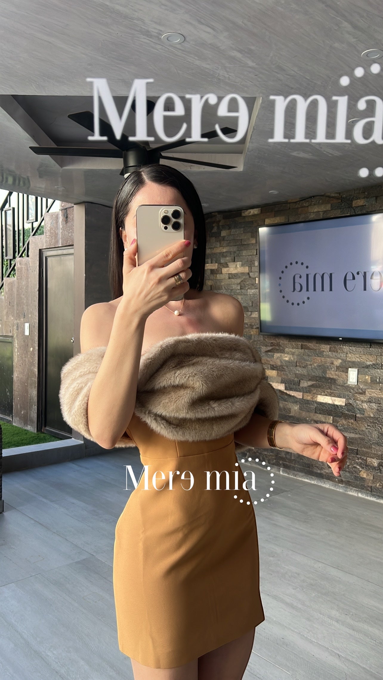 Vestido camel peluche