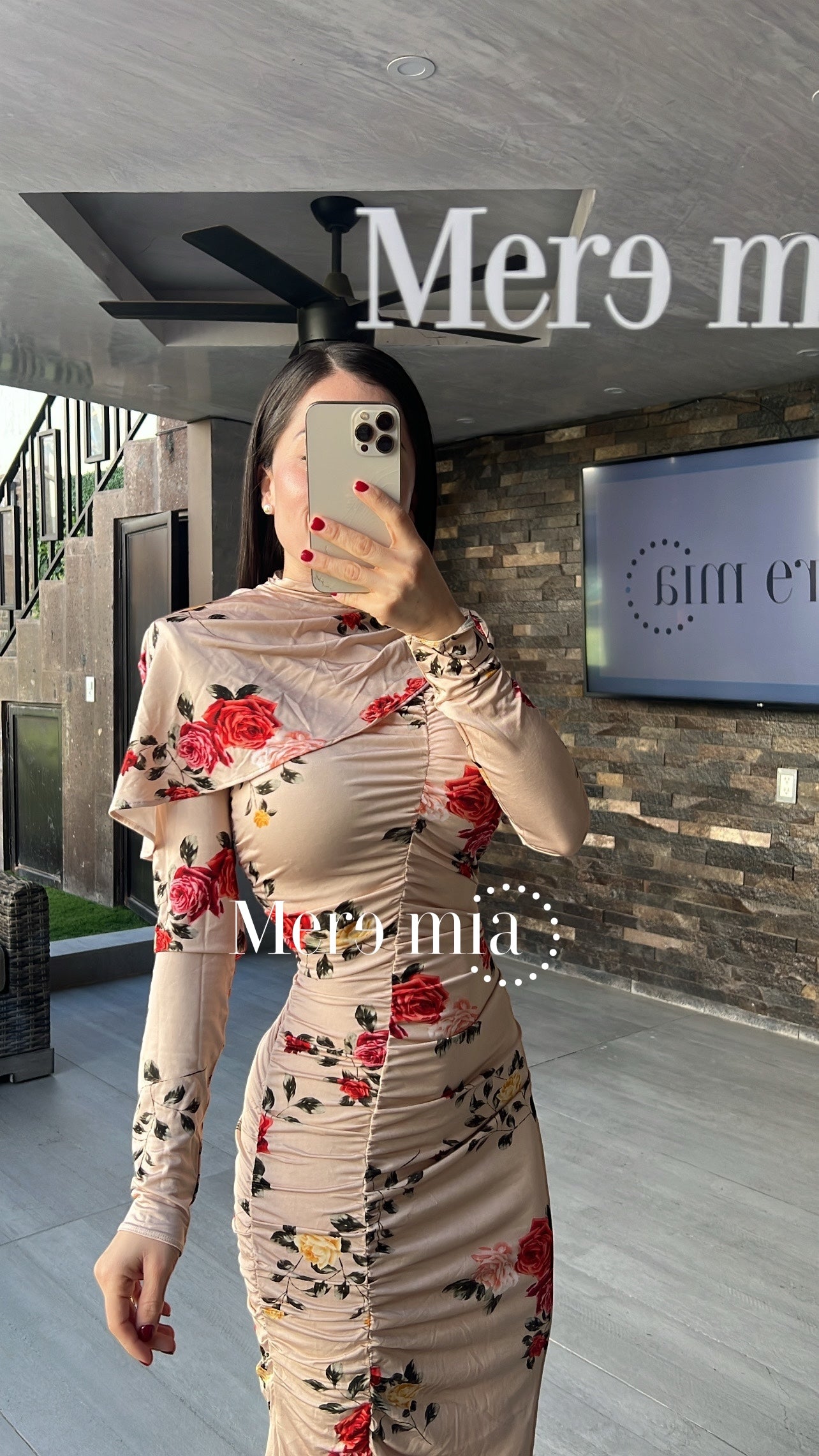 Vestido plisado flores