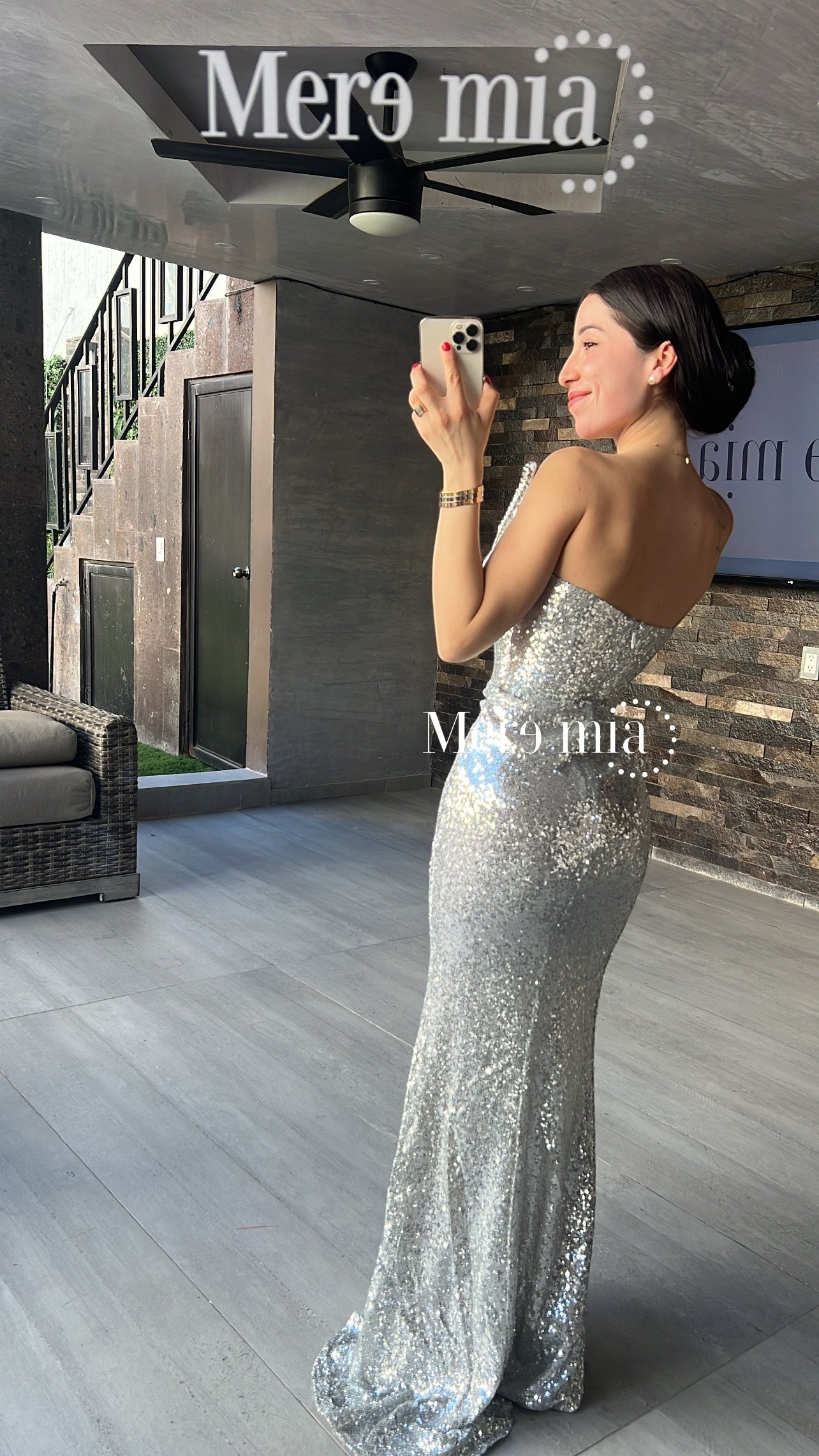 Vestido plata lent U