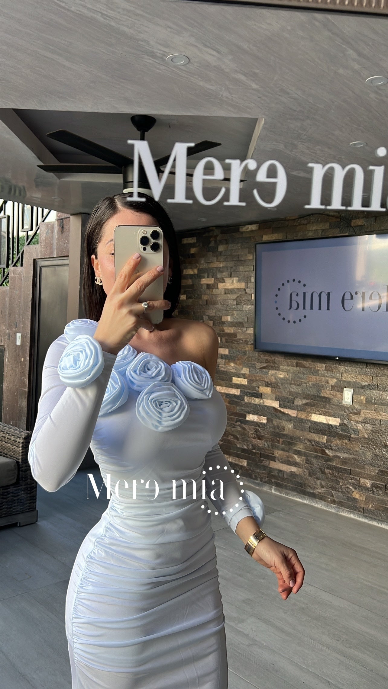 Vestido plisado flores