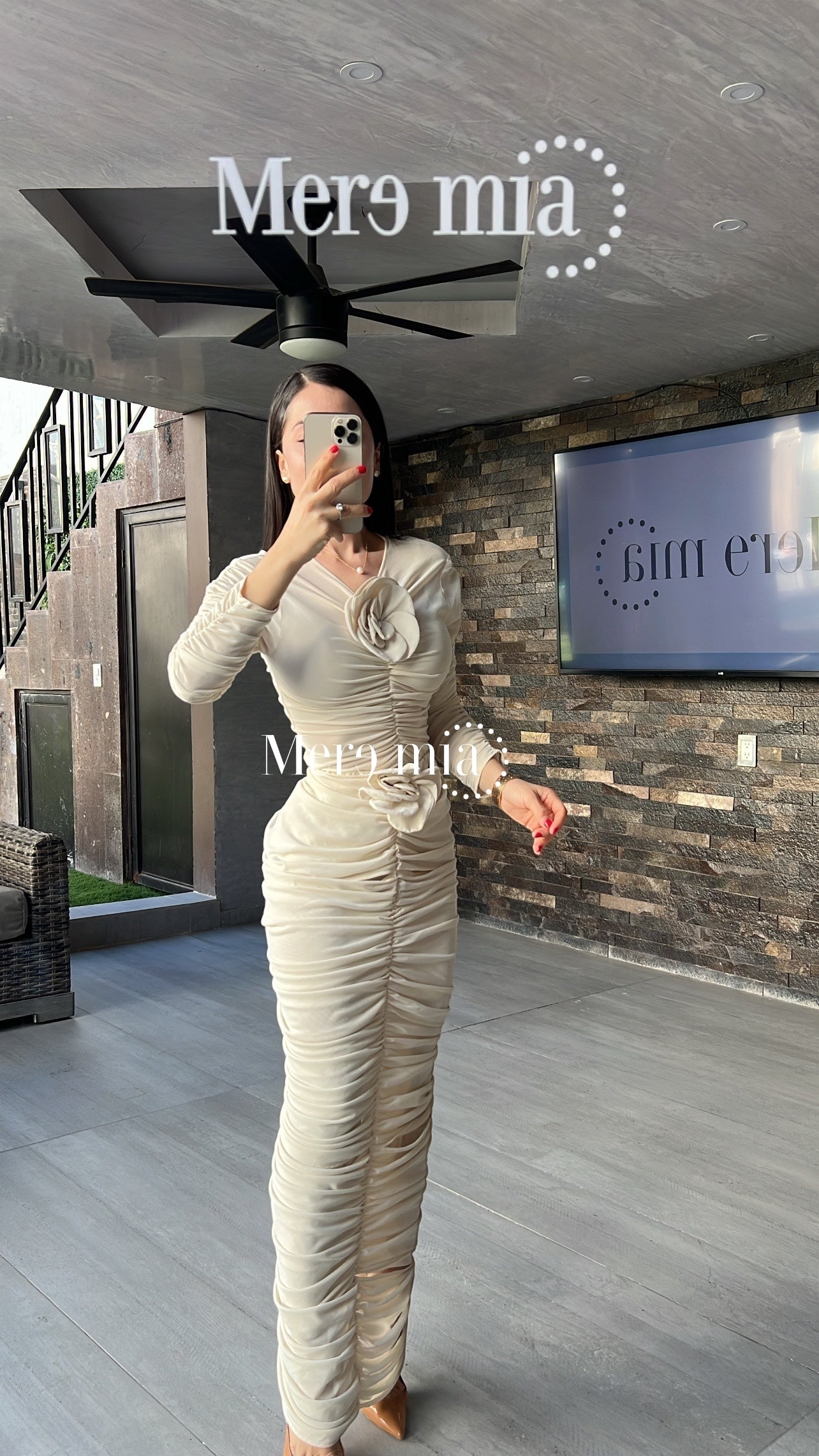 Vestido plisado flores ml