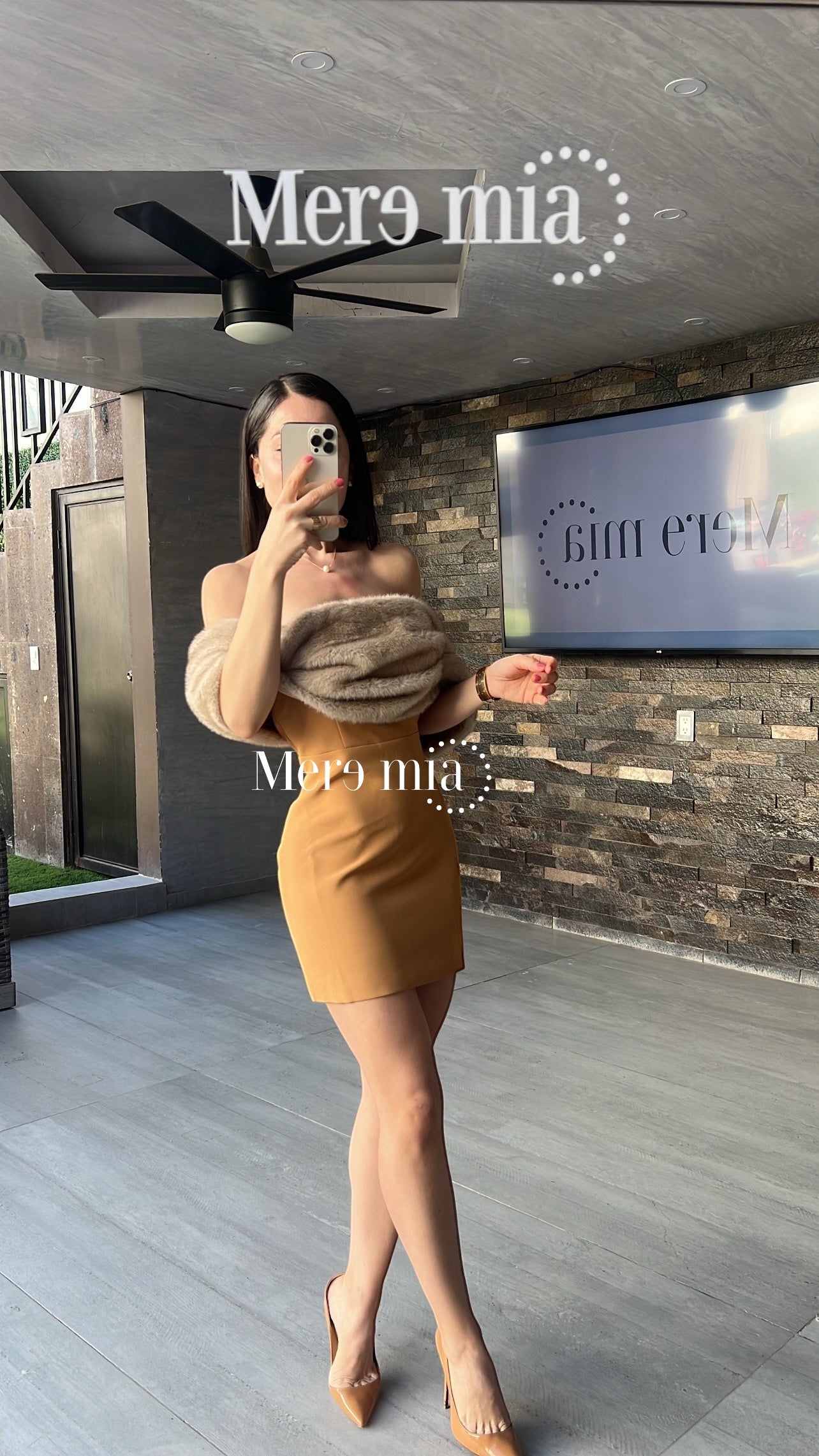 Vestido camel peluche