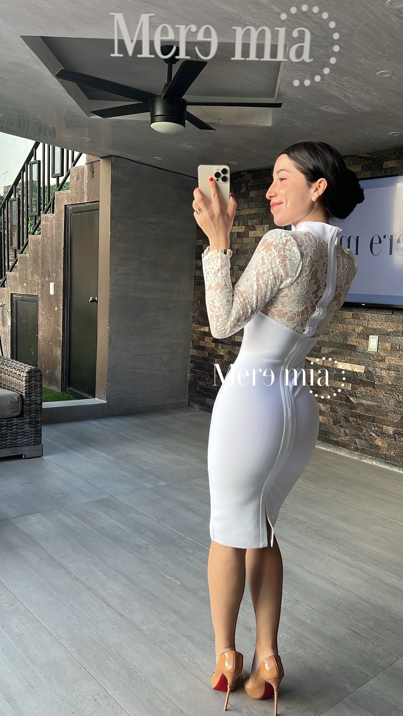Vestido blanco copas