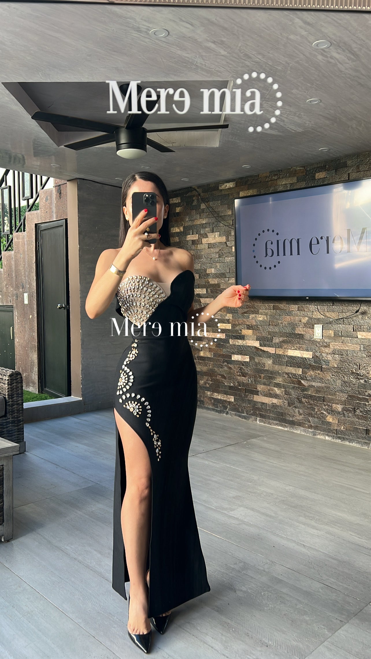 Vestido negro moka copa