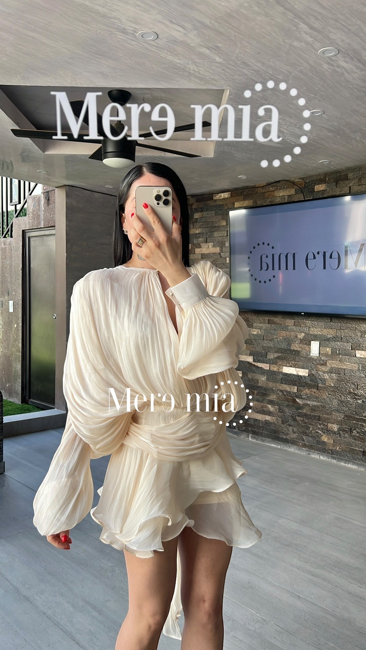 Vestido ivory olanes