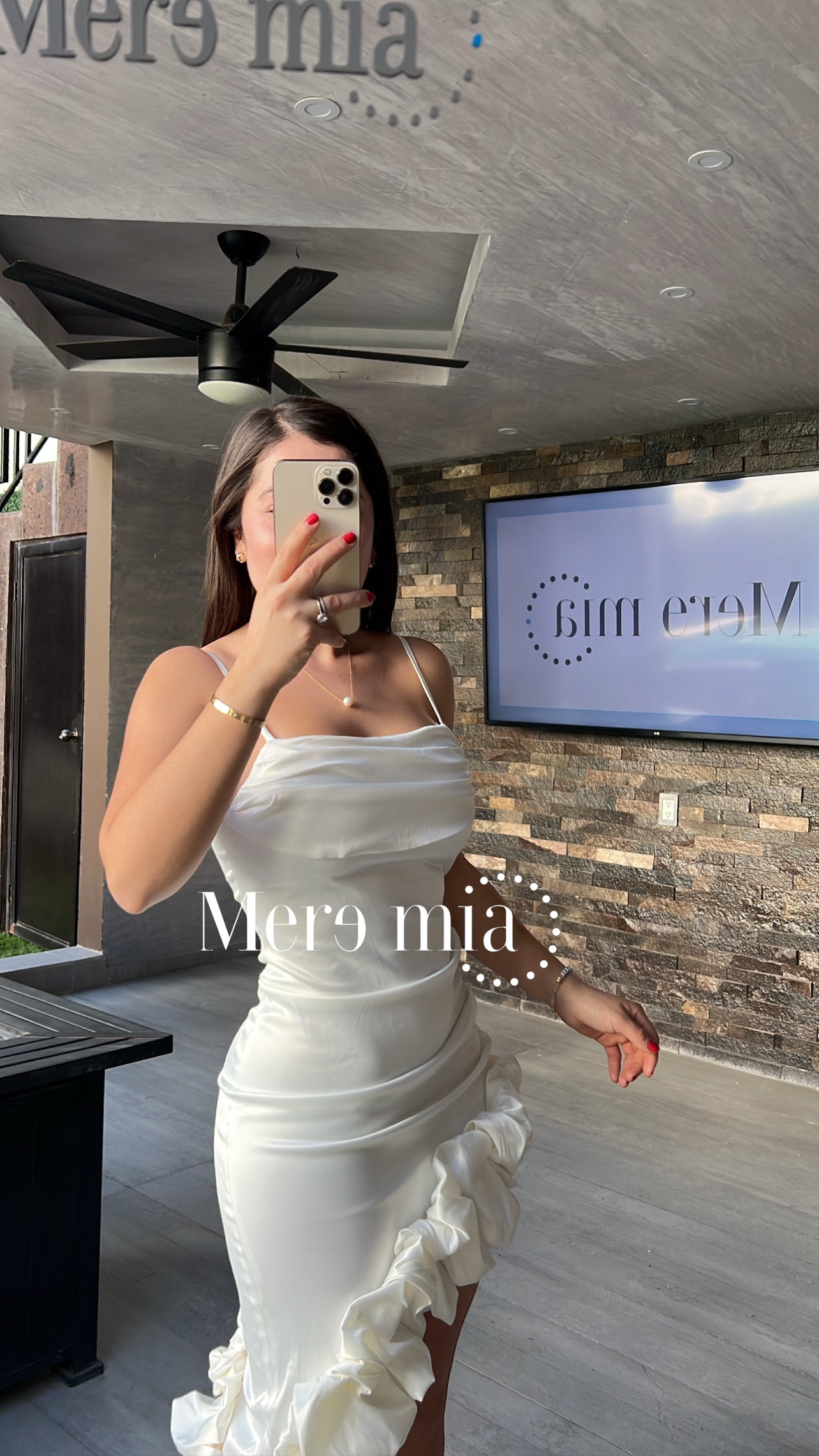 Vestido perla escarola asim