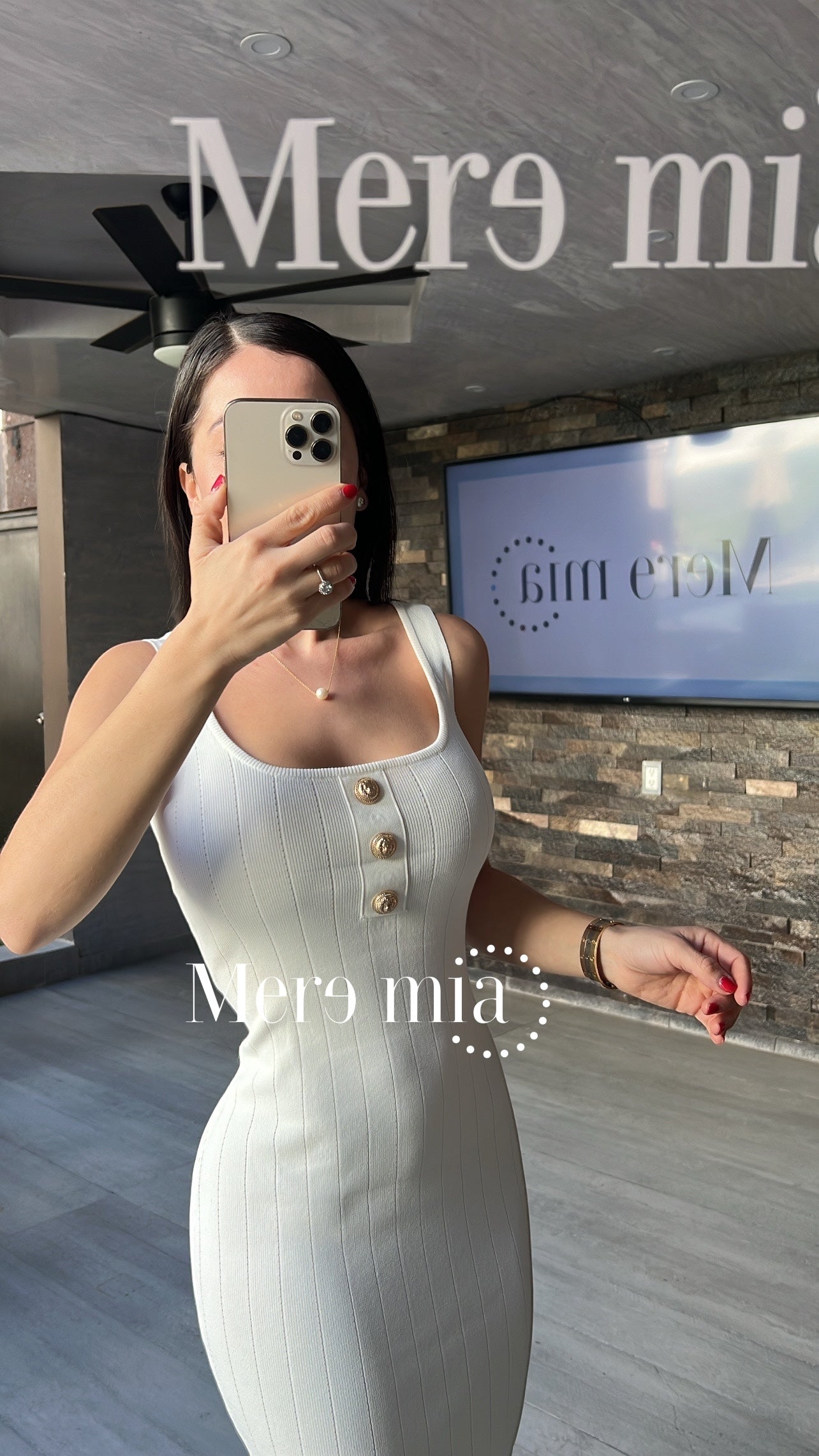 Vestido blanco botones