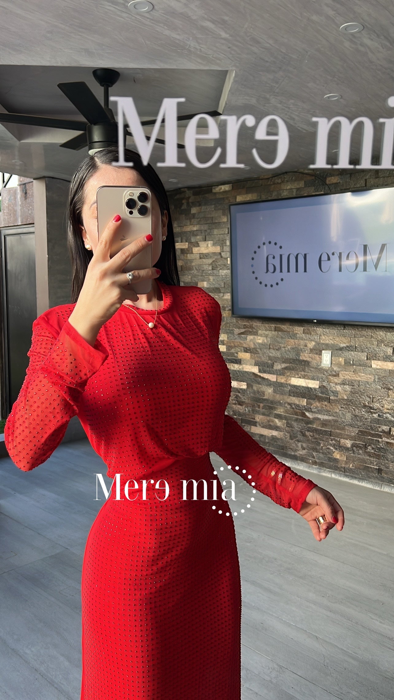 Vestido rojo puntos ml