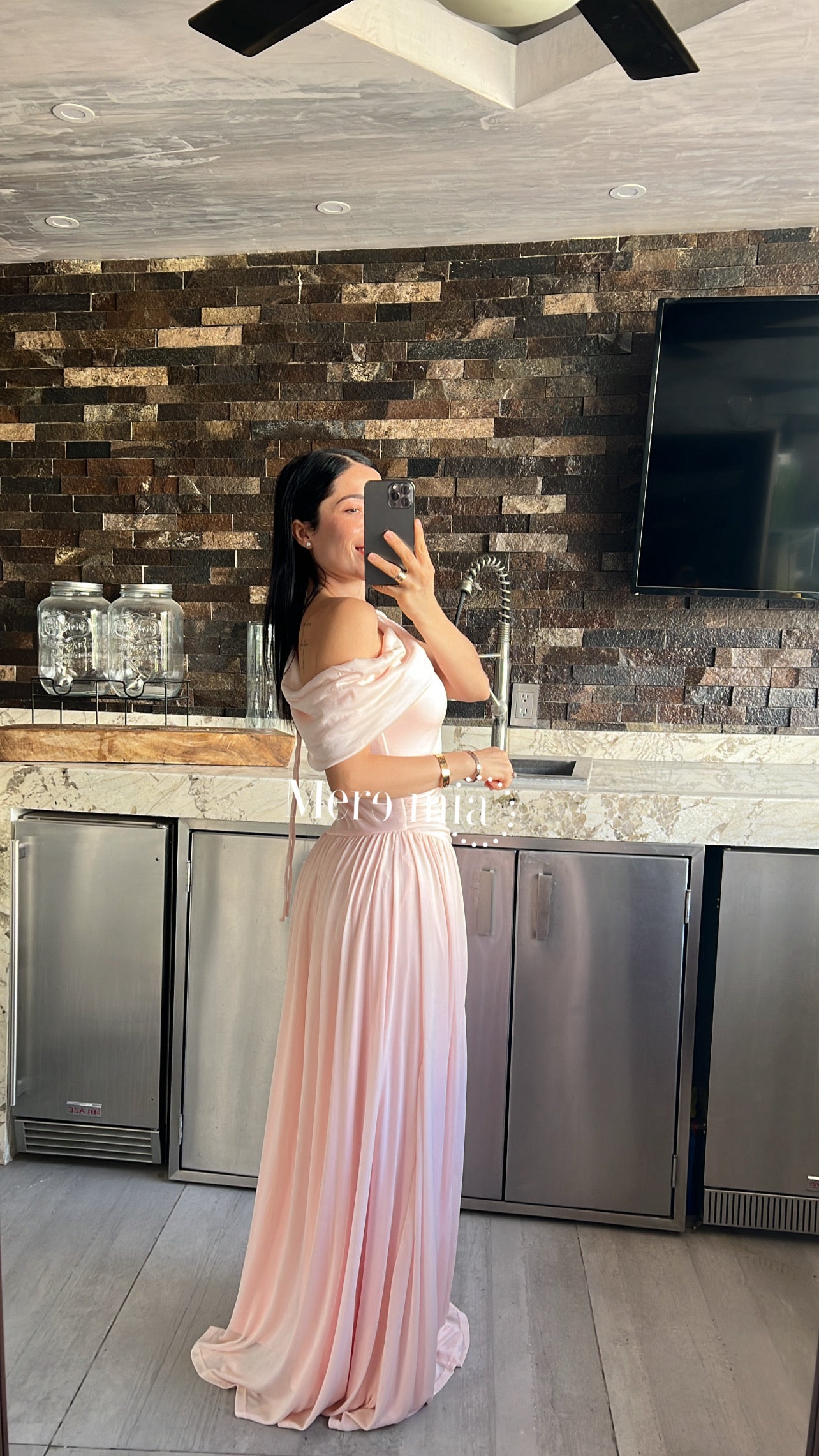 Vestido olan plisado str
