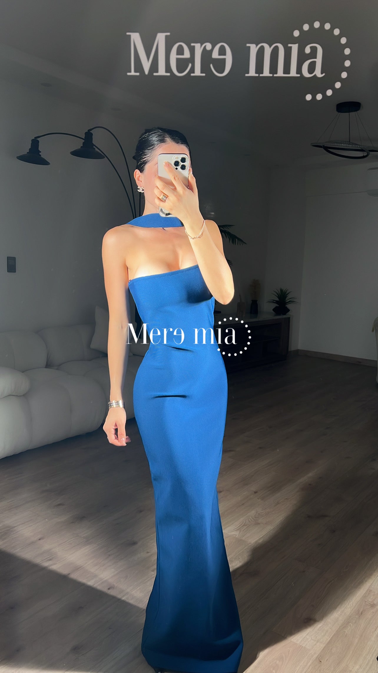 Vestido azul halter